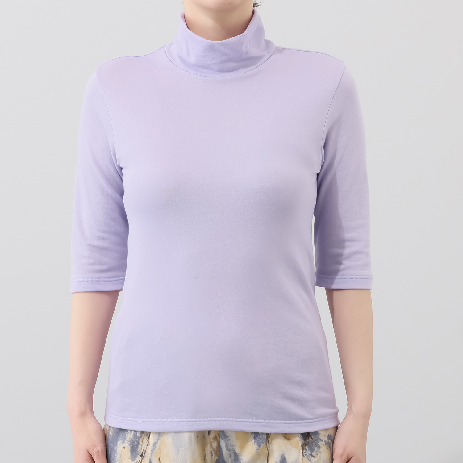 着まわし７デイズ 吸水速乾　紀州パイル ハイネック六分袖 プルオーバー２枚セット 