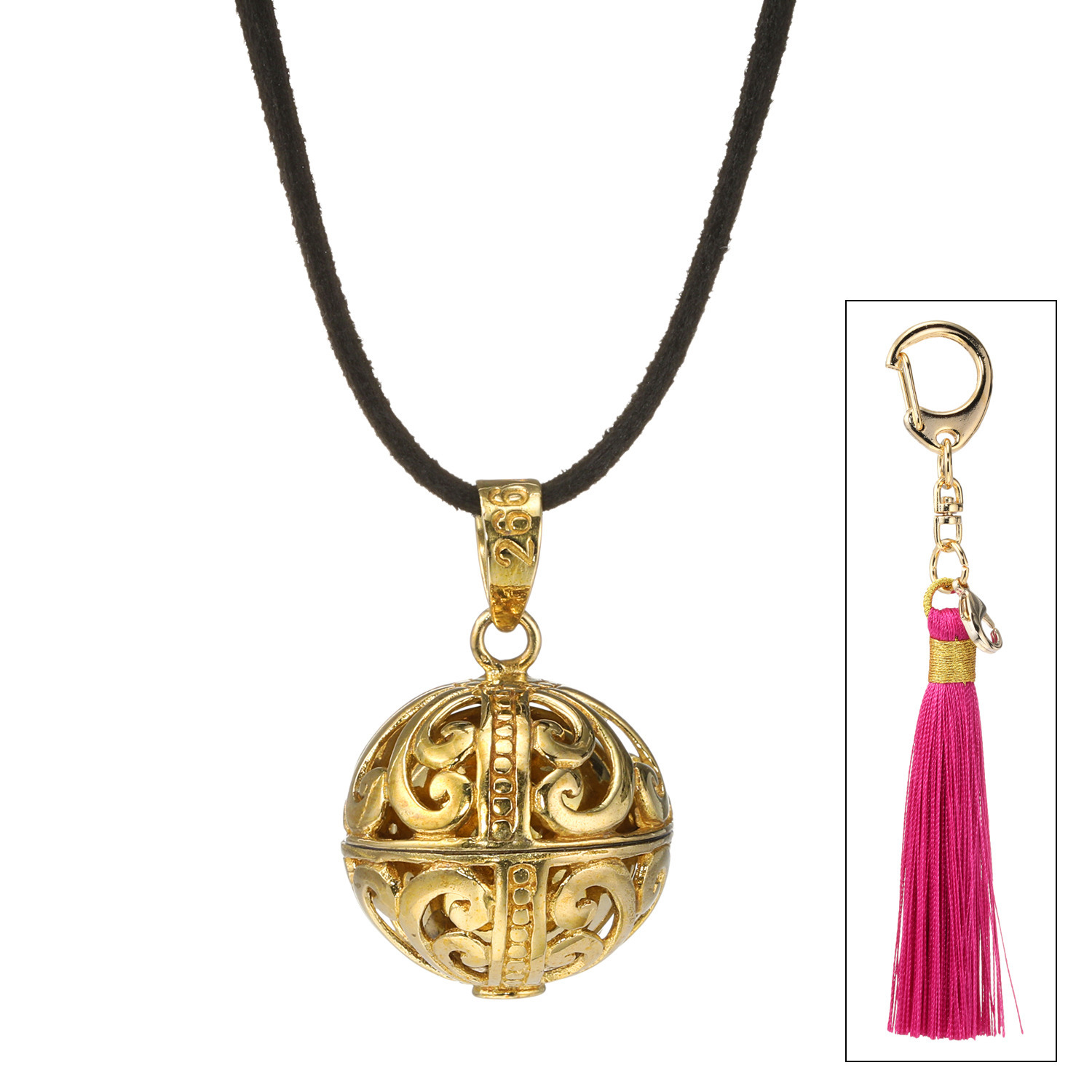 ガムランボール ペンダントトップ 天空のギフトの象徴 ＜王宮のアラベスク＞ 〜大金財・大強運・浄化〜