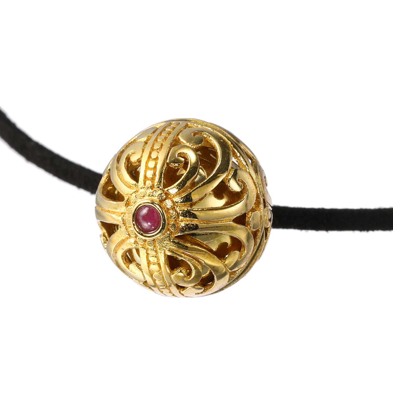 ガムランボール ペンダントトップ 天空のギフトの象徴 ＜王宮のアラベスク＞ 〜大金財・大強運・浄化〜