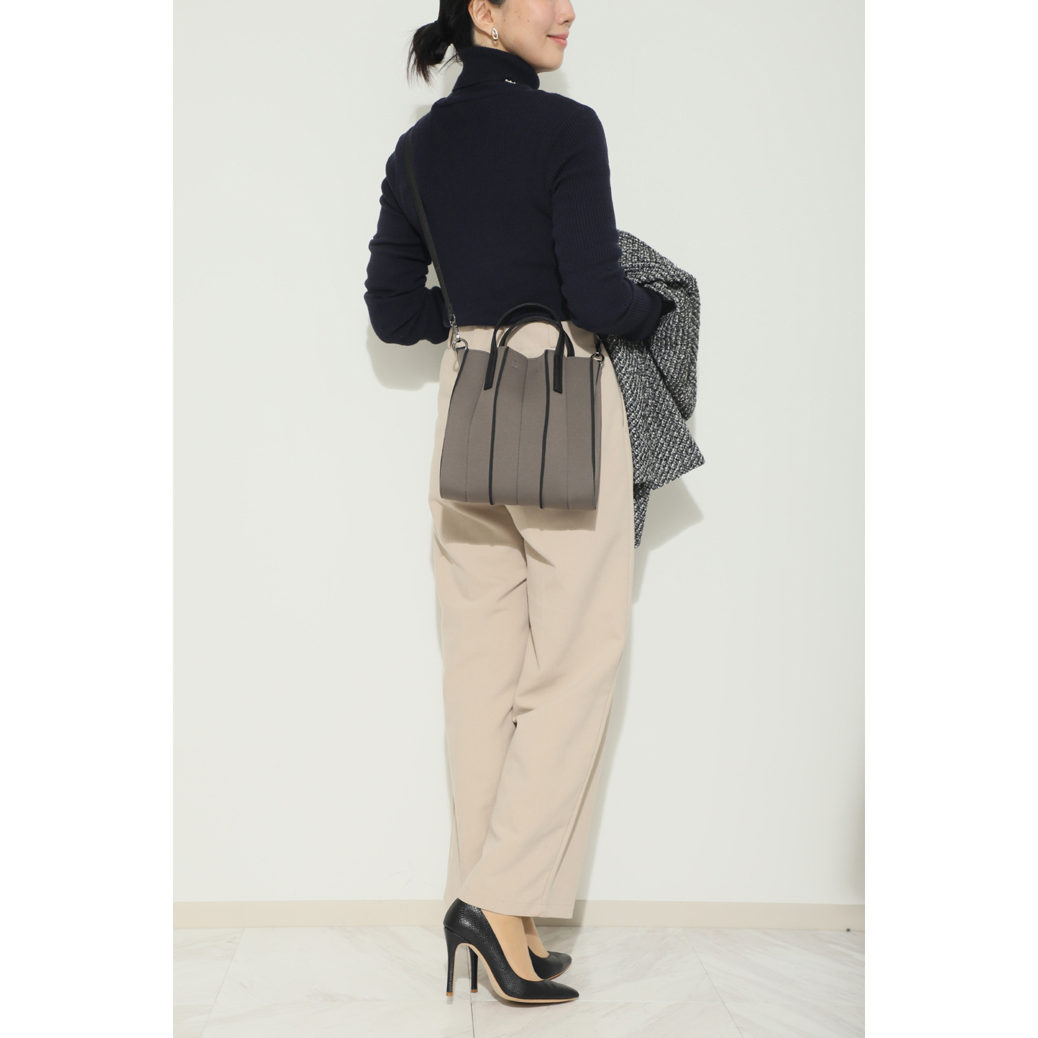 ダジュール プリーツ風 ２ウェイバッグ