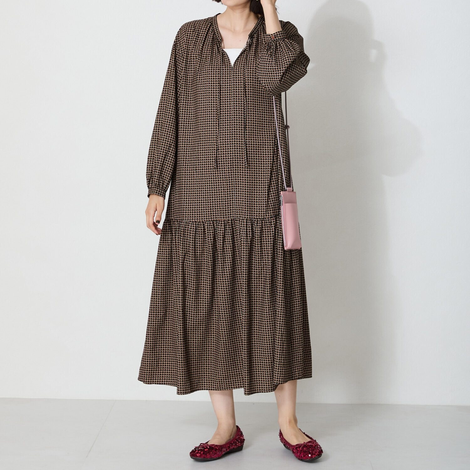 オリエンタルトラフィック 跳べるパンプスシリーズ スパンコール スクエアトゥ バレエシューズ