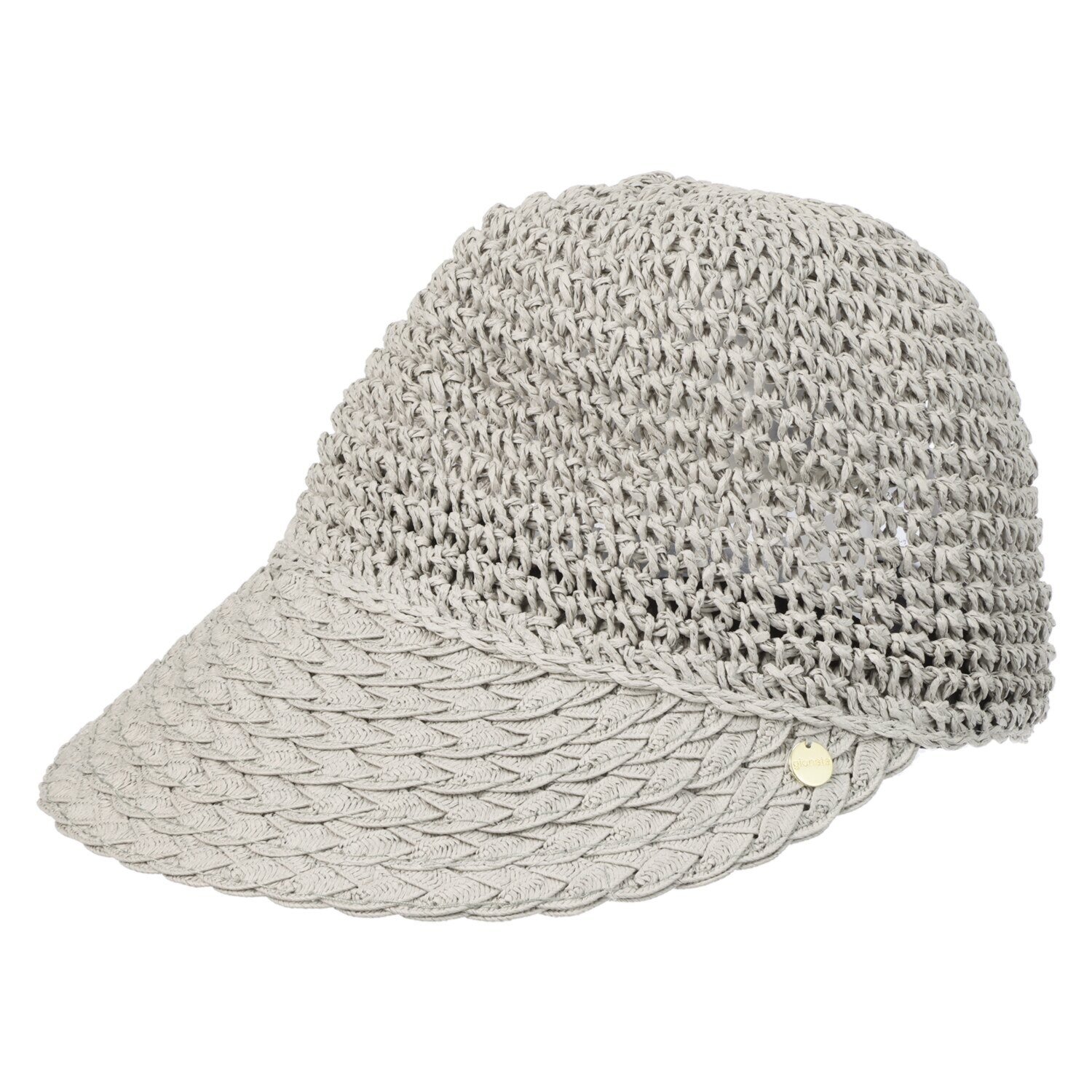 ジョナータ ＵＶカット 手編み＆ブレードブリム バイザーキャップ