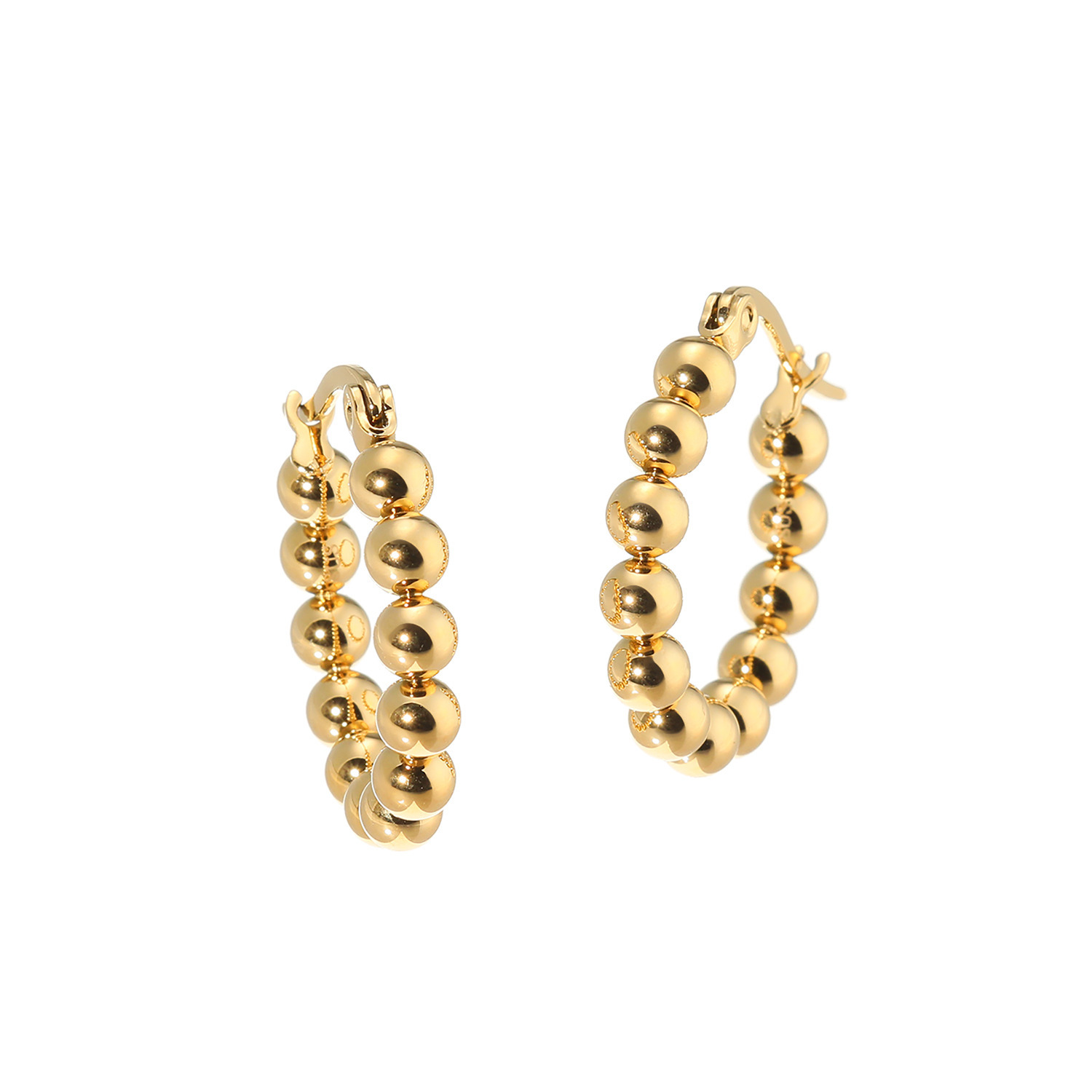 レクルール ステンレス ボールデザイン フープピアス