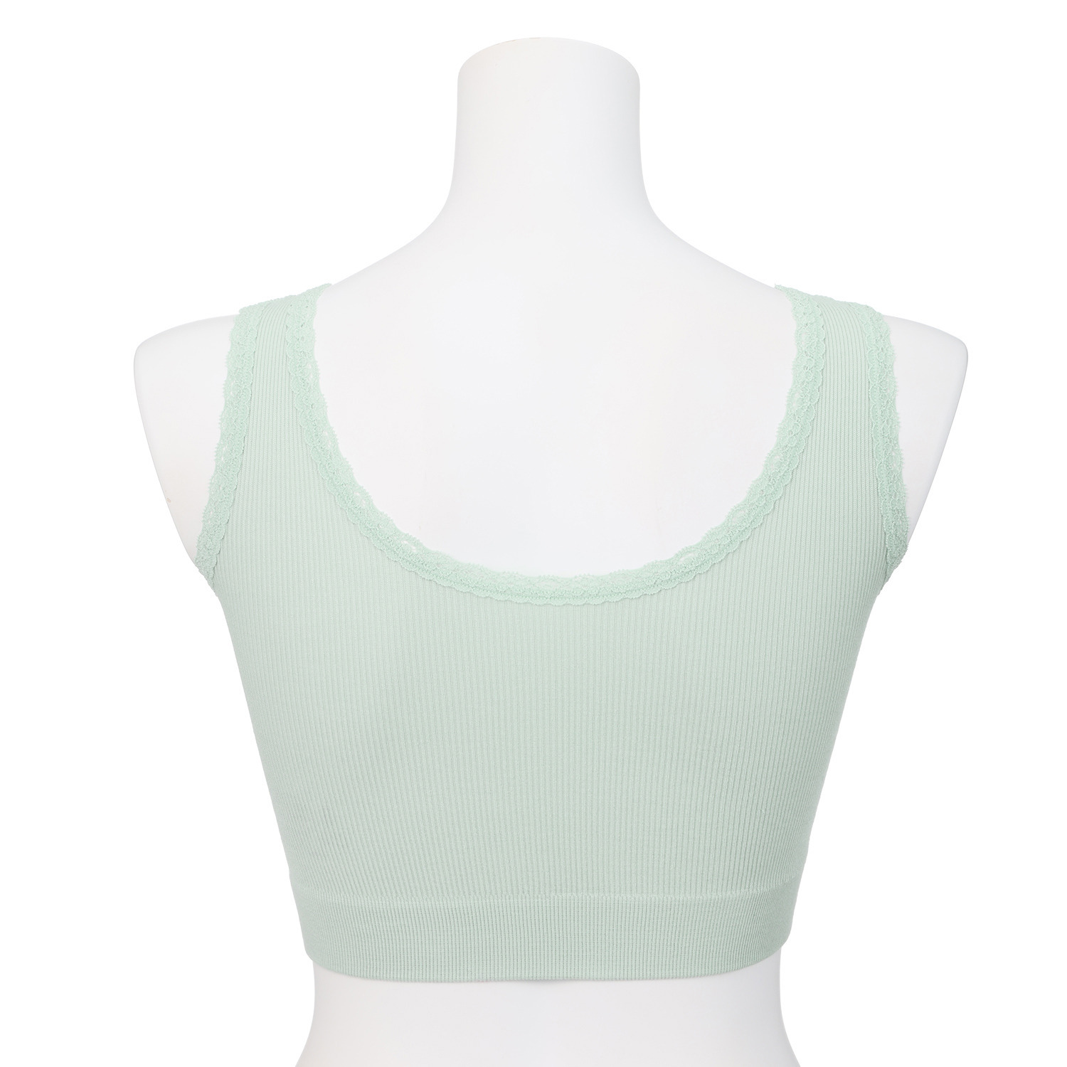 美人工房 抗菌防臭 なめらかモダール混 カップ付リブハーフトップ ２枚セット