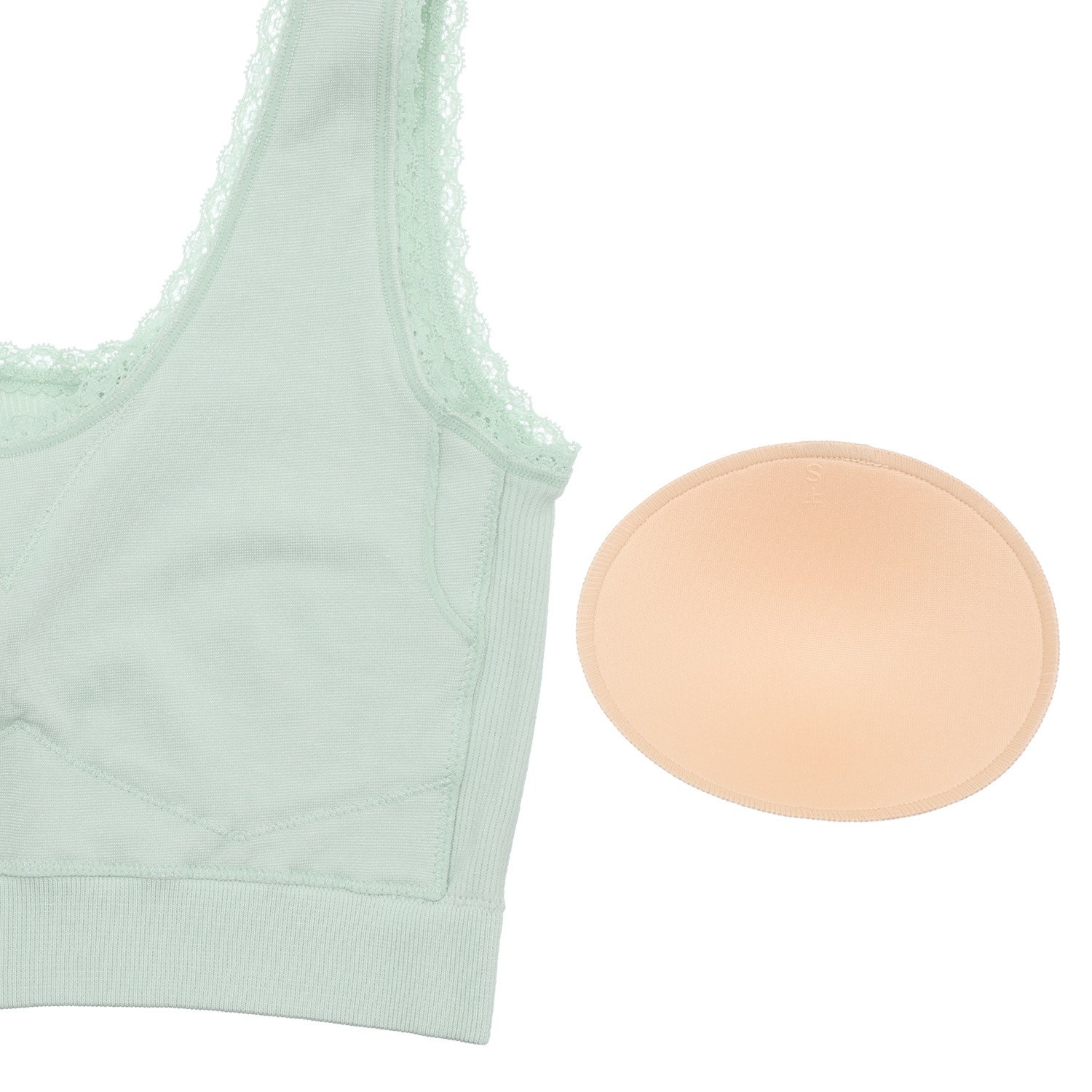 美人工房 抗菌防臭 なめらかモダール混 カップ付リブハーフトップ ２枚セット