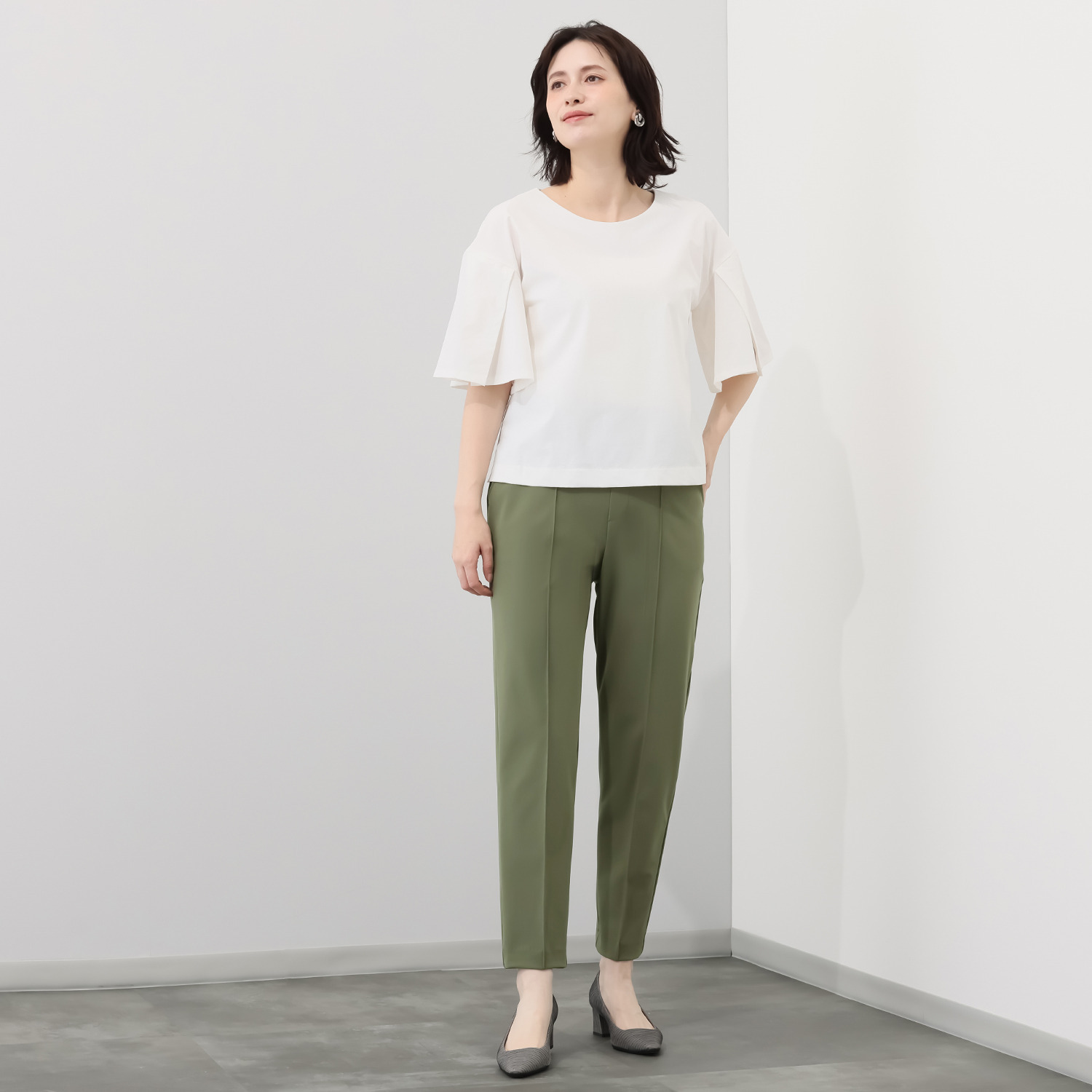 ＴＡＫＵＭＩＢＡ 接触冷感・速乾・防シワ サーラドライ テーパードパンツ ＜股下６５ｃｍ＞