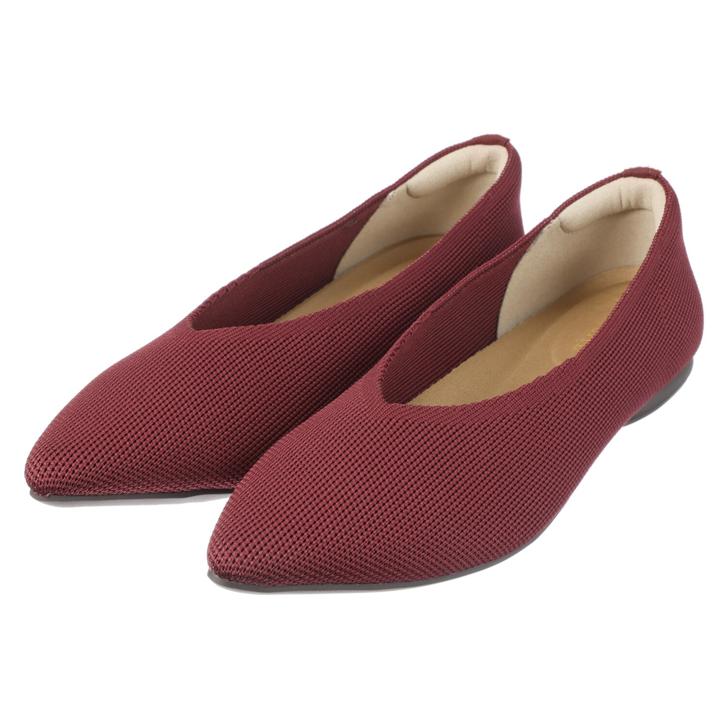 ニカル 洗濯機で丸洗いＯＫ！ Ｖカットニットパンプス ＜ランドリーネット付＞