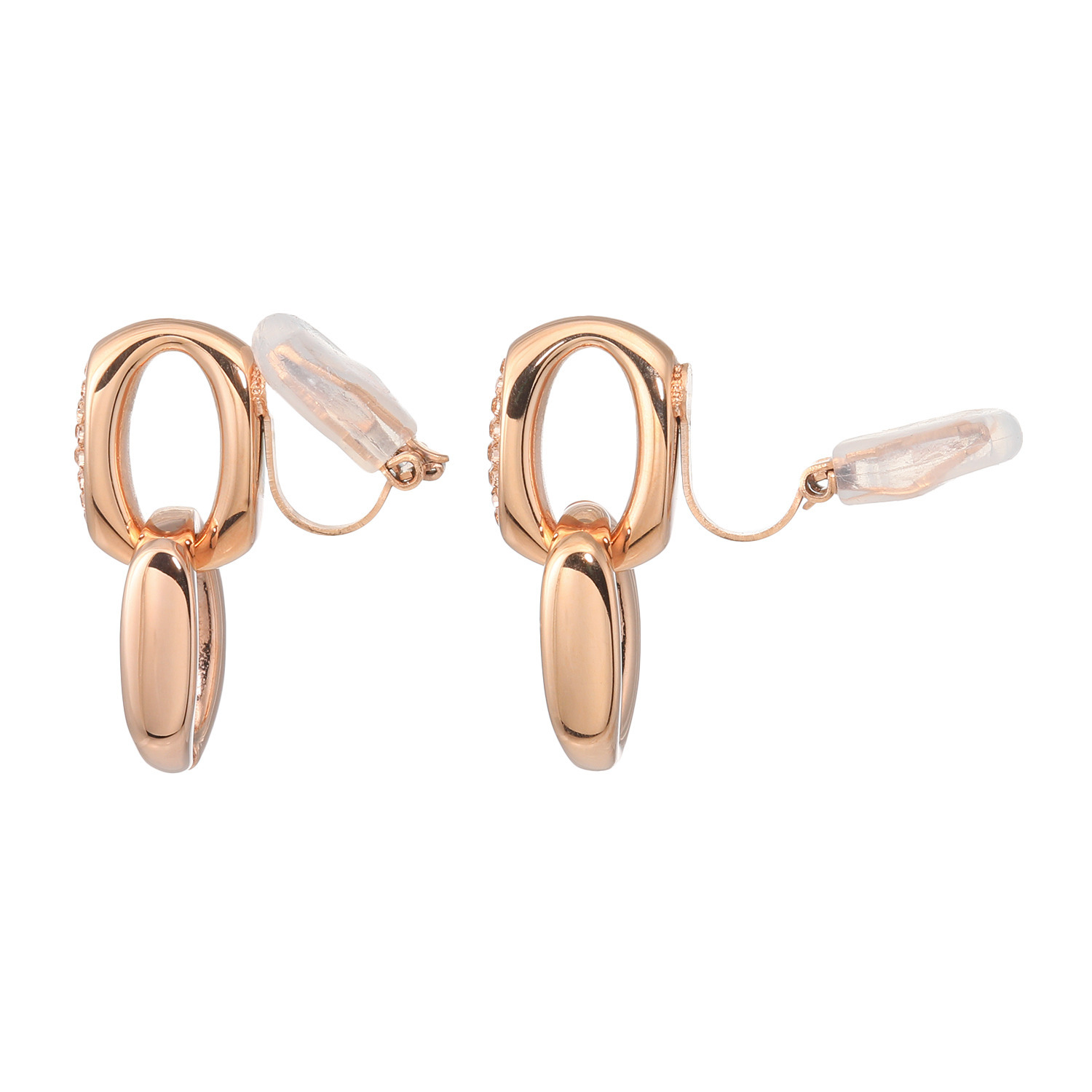 エービーステン ステンレス ビジュウ ダブルレクタングル イヤリング／ピアス