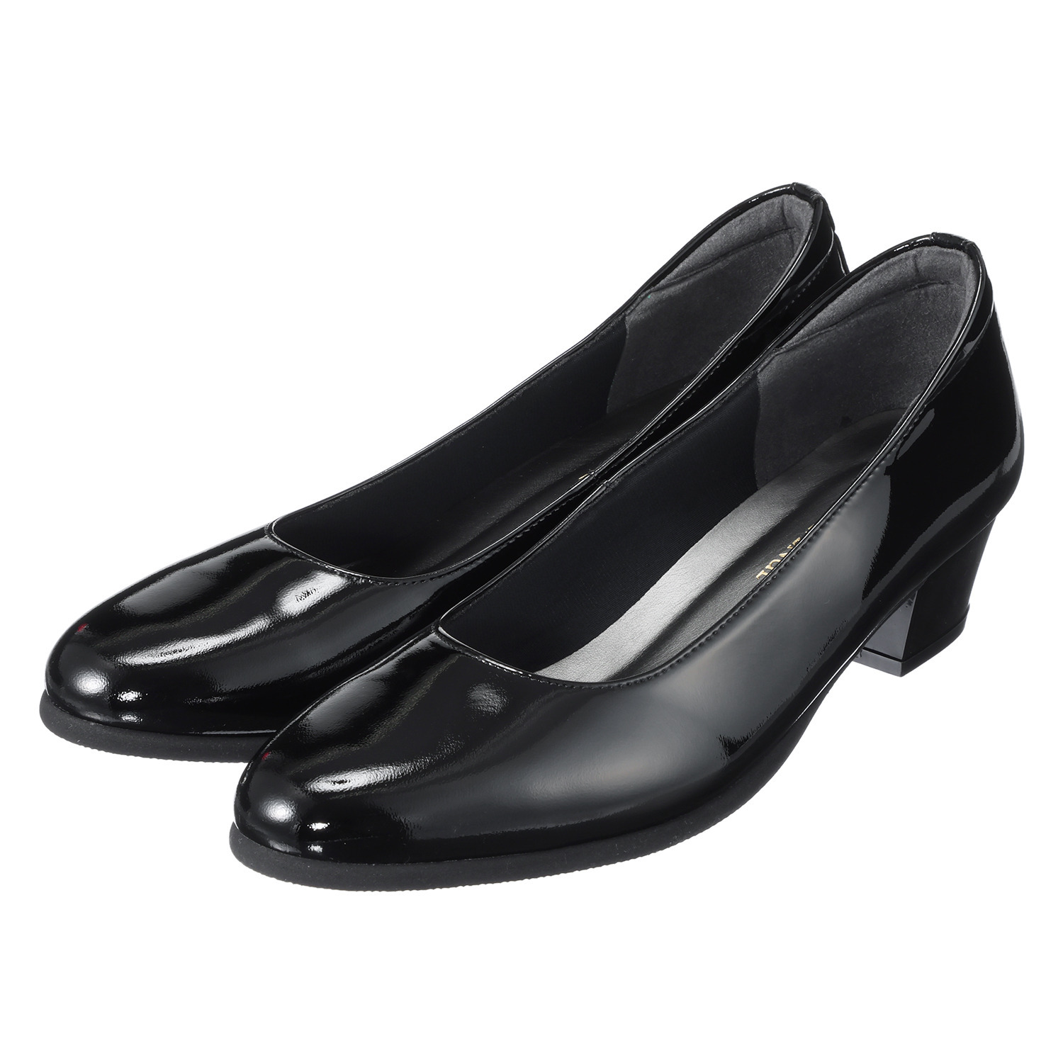 ヒルズアヴェニュー ＜日本製＞ シープレザー ローヒールパンプス