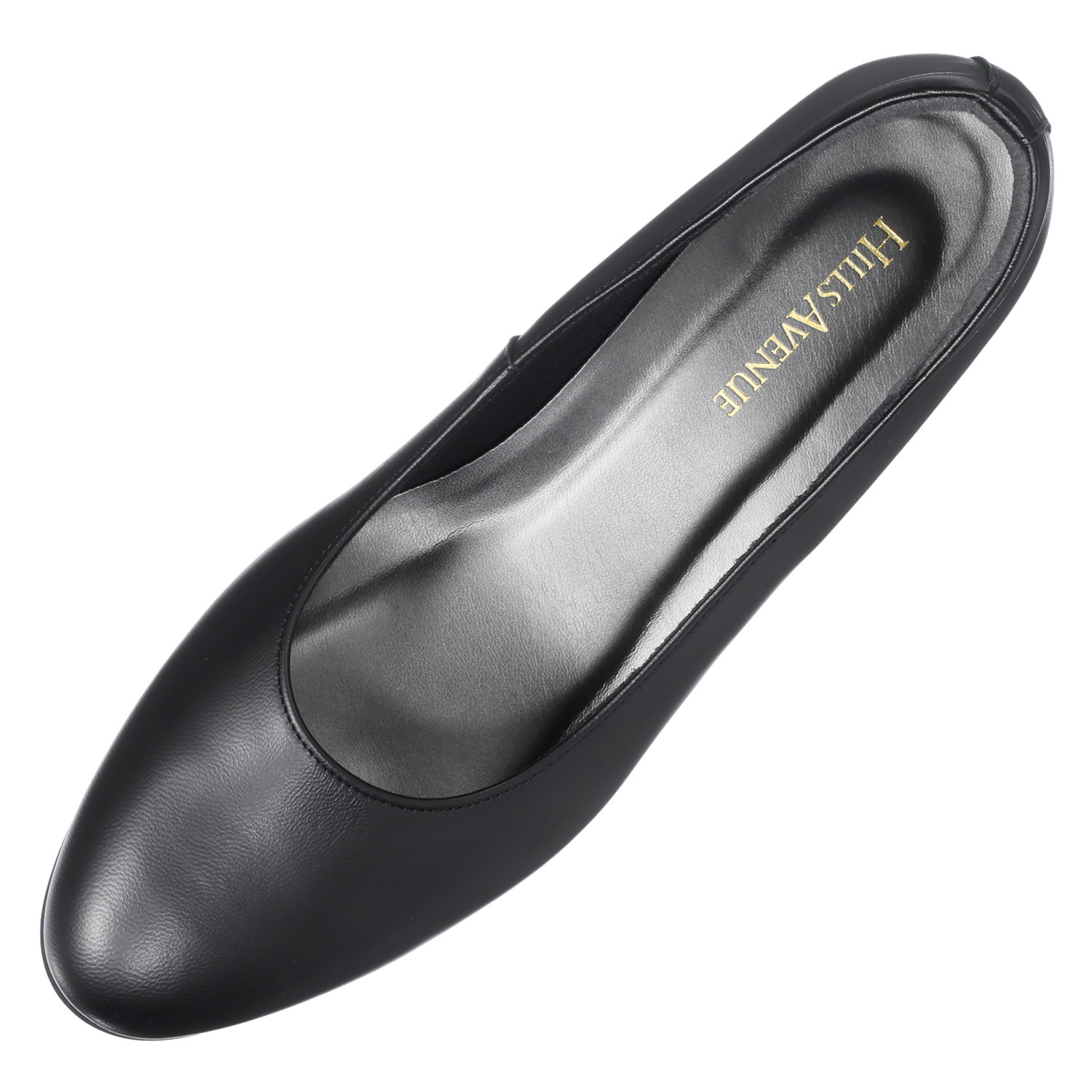 ヒルズアヴェニュー ＜日本製＞ シープレザー ローヒールパンプス