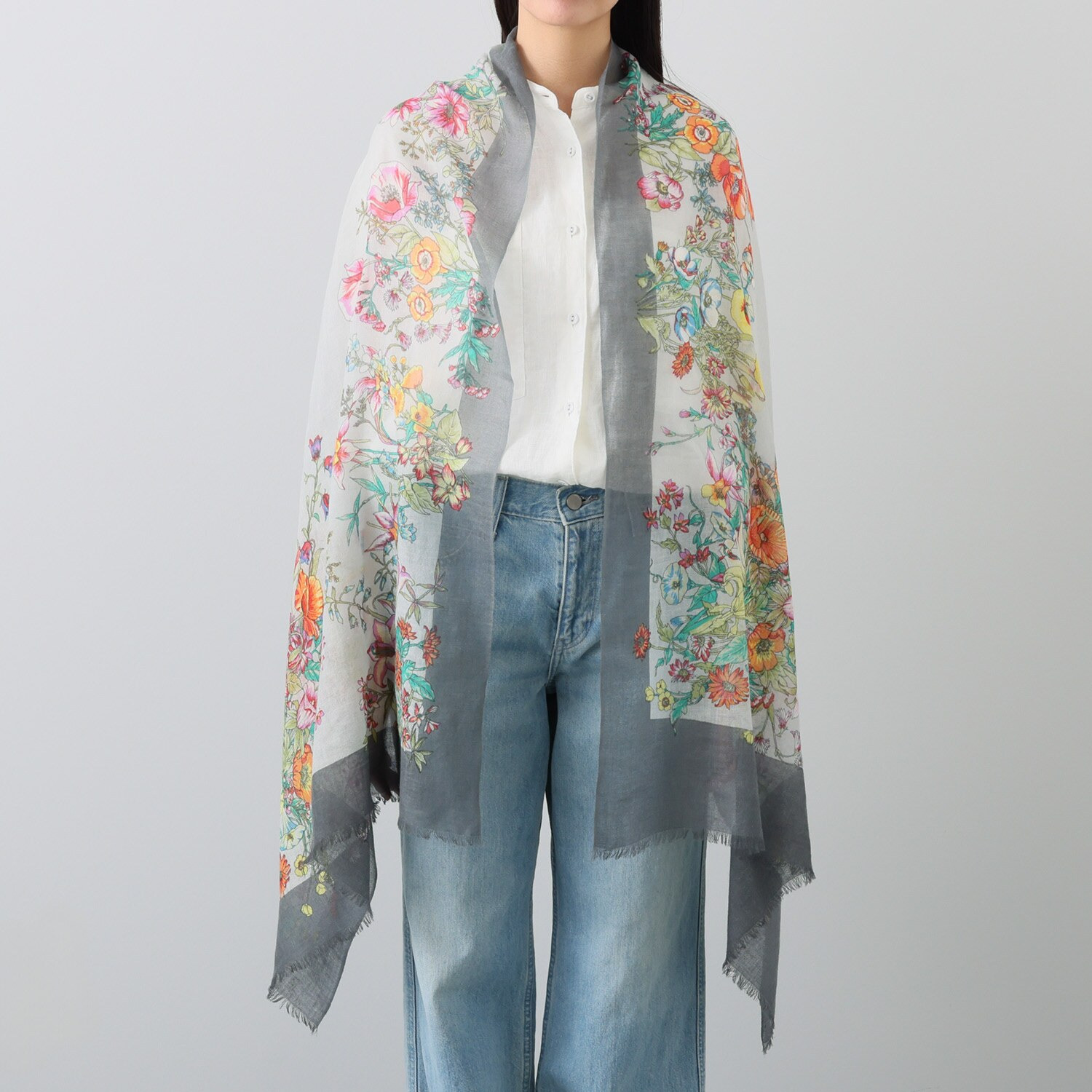 ティエドゥール さらさら＆なめらか カシミヤリネン 梳毛ストール