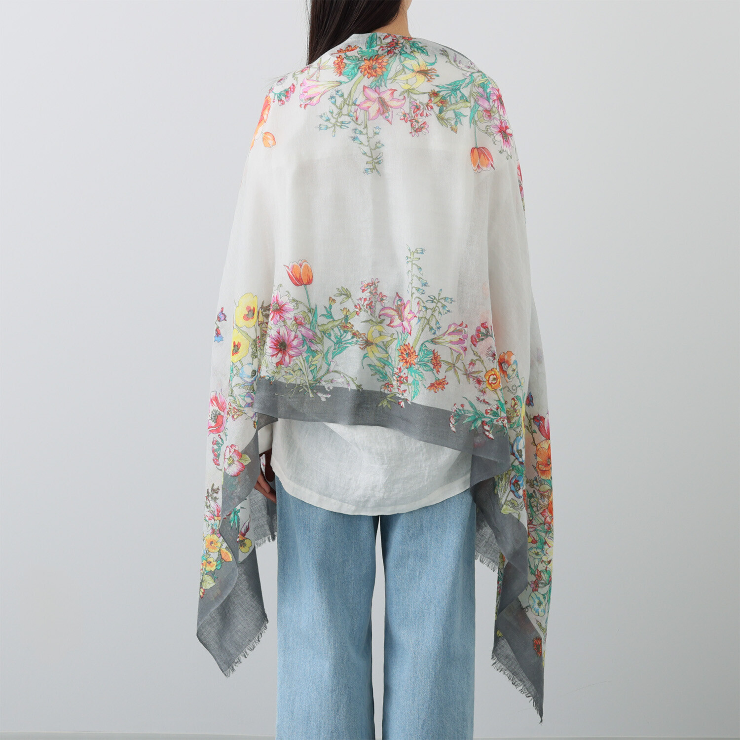 ティエドゥール さらさら＆なめらか カシミヤリネン 梳毛ストール