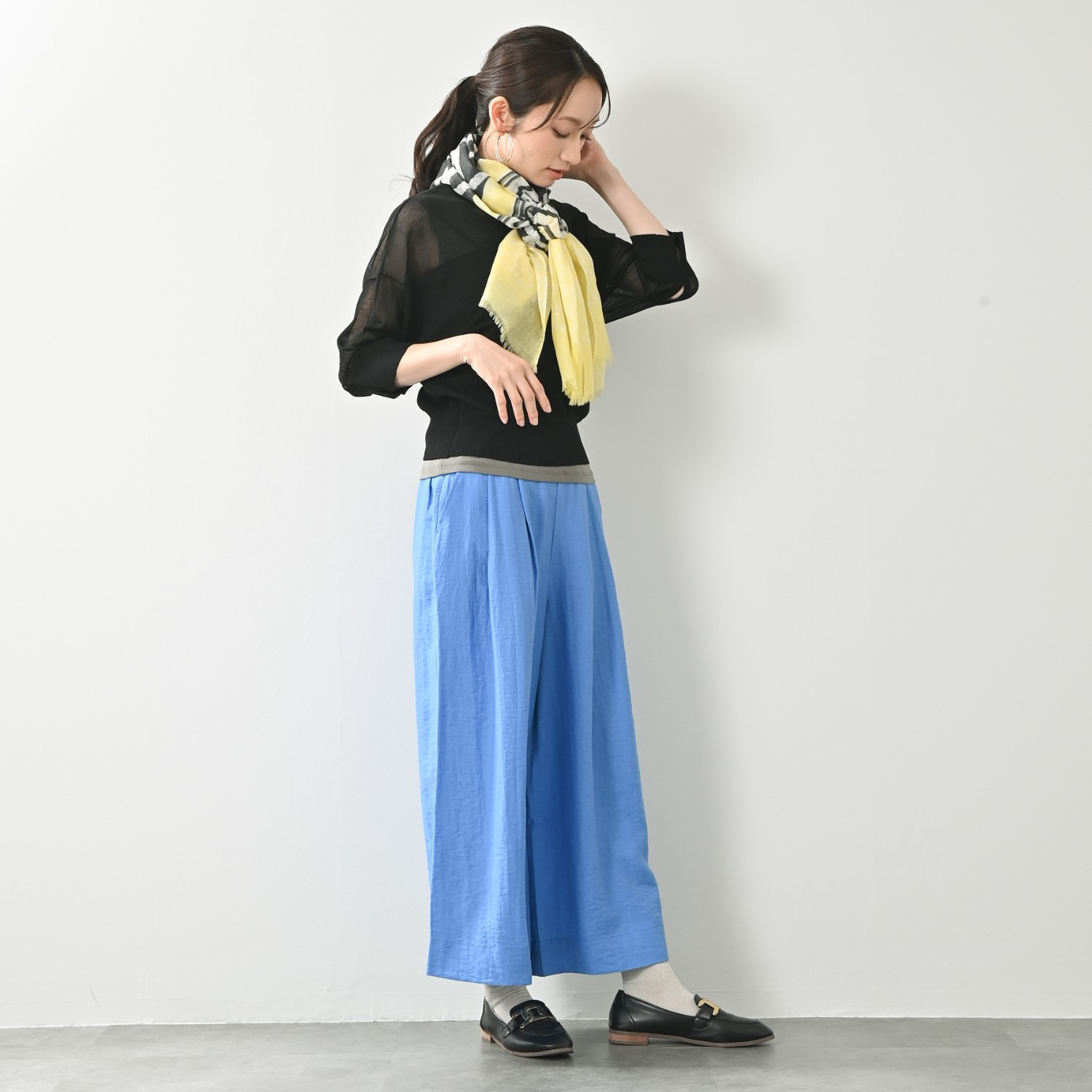 ティエドゥール さらさら＆なめらか カシミヤリネン 梳毛ストール