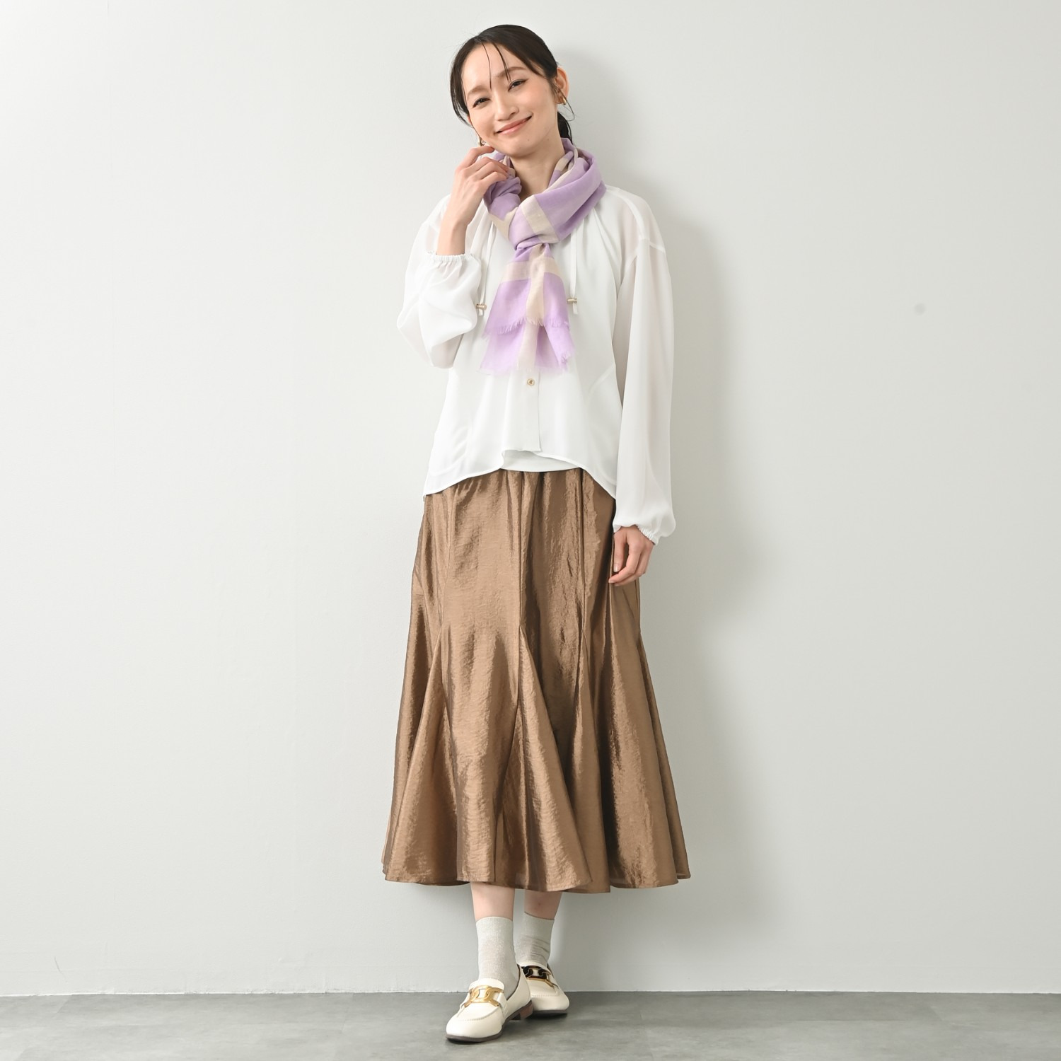 ティエドゥール さらさら＆なめらか カシミヤリネン 梳毛ストール