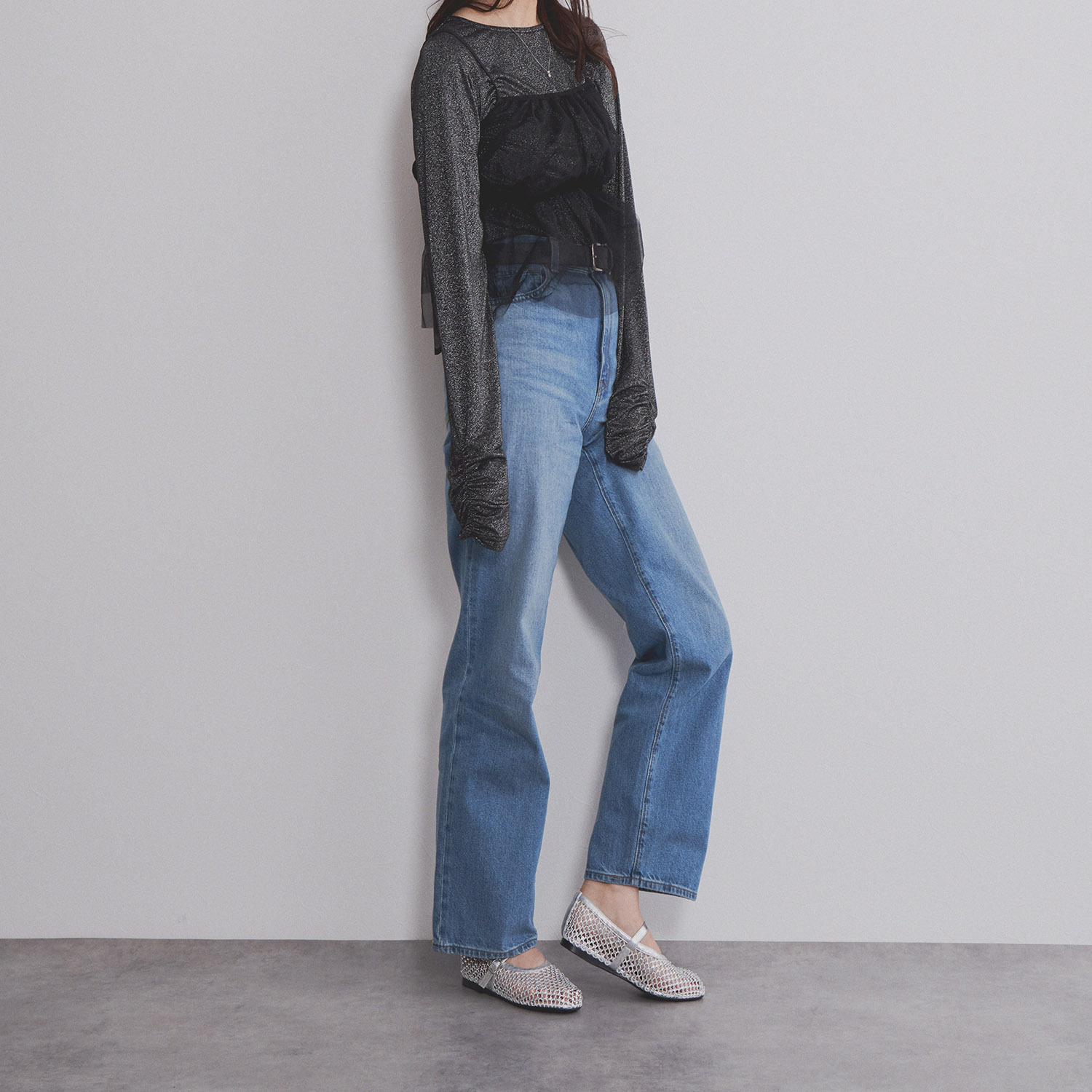 ニカル ラインストーン メリージェーンパンプス