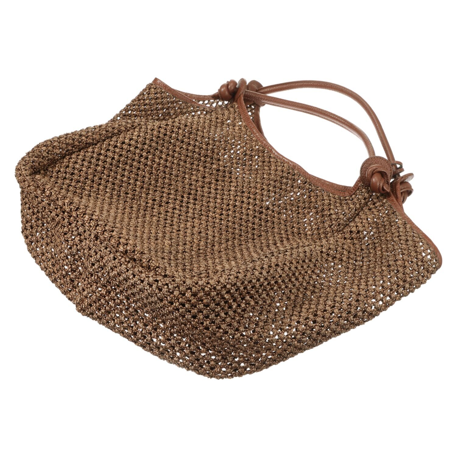 マルコマージ イタリア製 レザーパイピング メッシュバッグ