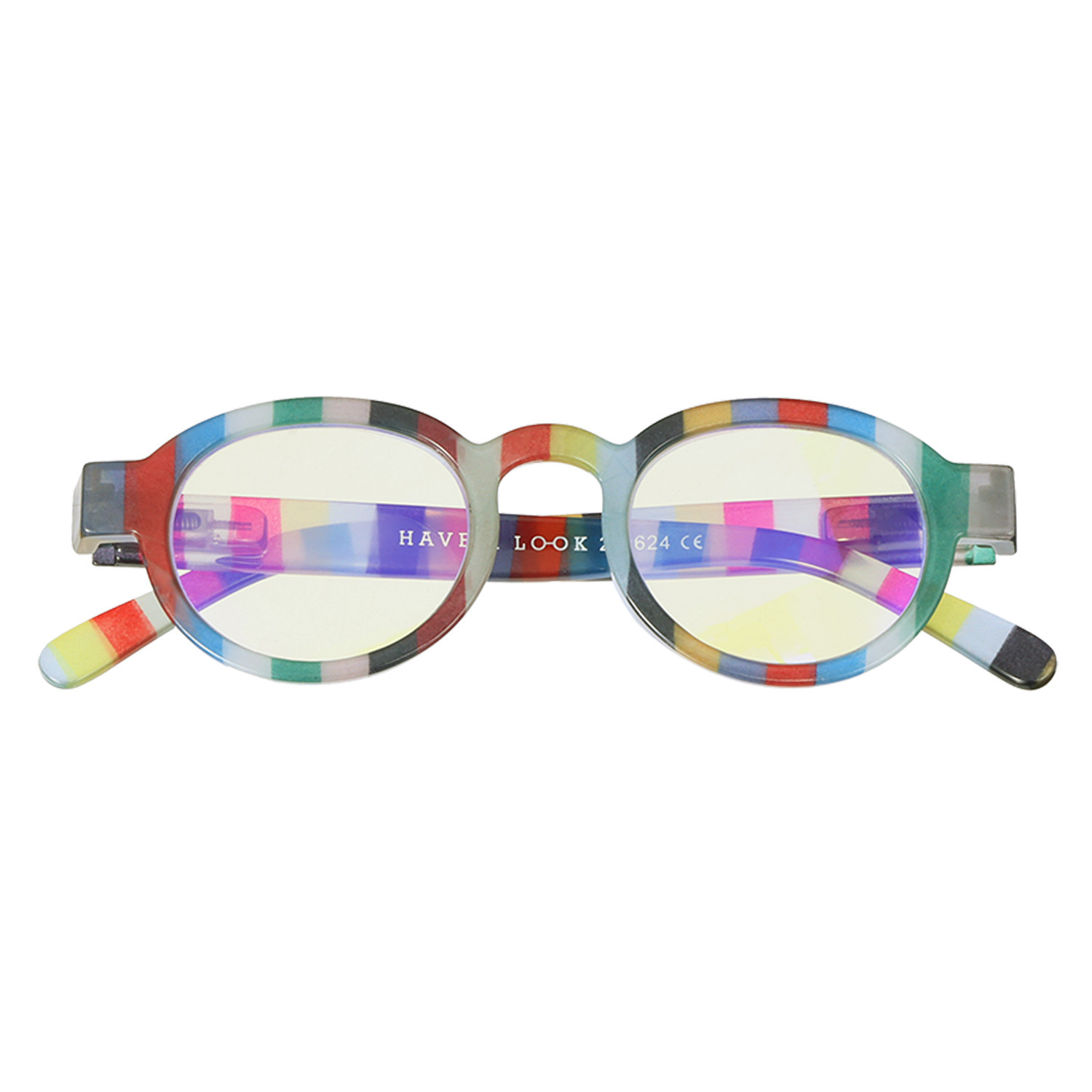 ブルーライトをカット！ カラフルでおしゃれな Ｈａｖｅ　ａ　ｌｏｏｋ リーディンググラス サークルツイスト＆ポーチ