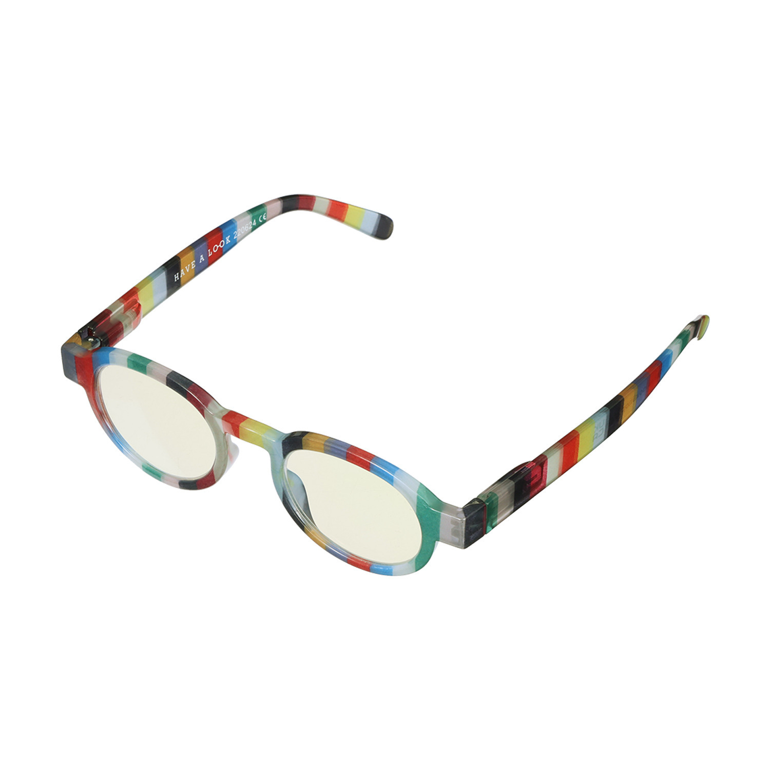 ブルーライトをカット！ カラフルでおしゃれな Ｈａｖｅ　ａ　ｌｏｏｋ リーディンググラス サークルツイスト＆ポーチ