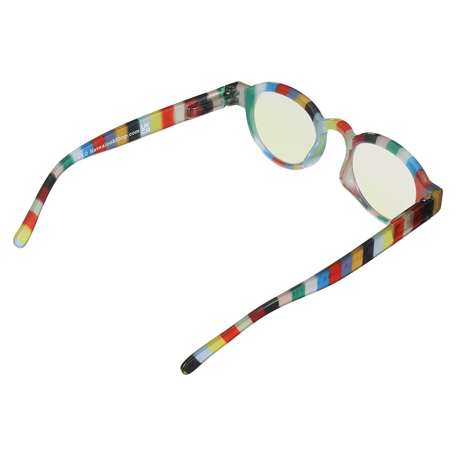 ブルーライトをカット！ カラフルでおしゃれな Ｈａｖｅ　ａ　ｌｏｏｋ リーディンググラス サークルツイスト＆ポーチ