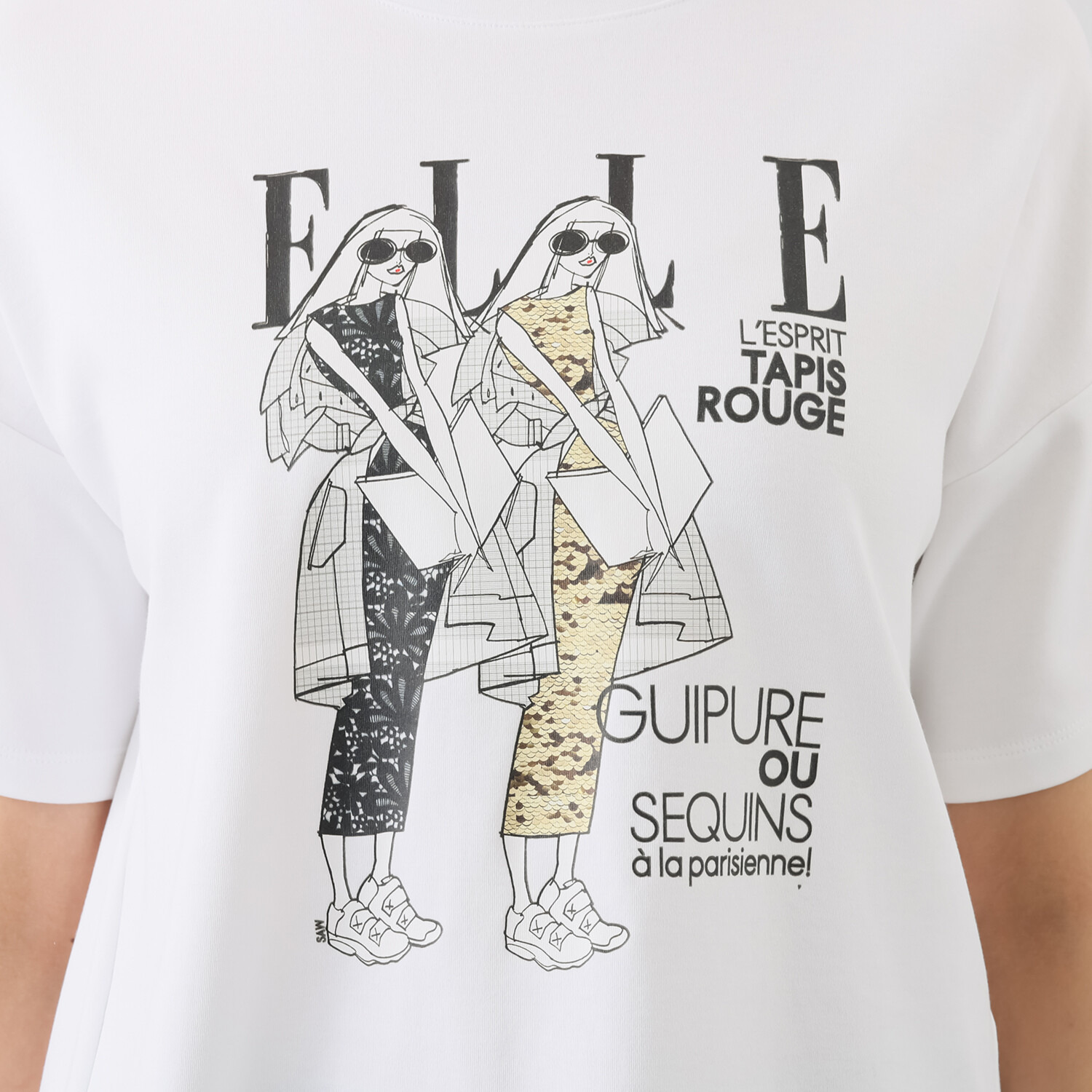 エル　ステュディオ ＥＬＬＥグラフィック フレアーデザイン カットソープルオーバー