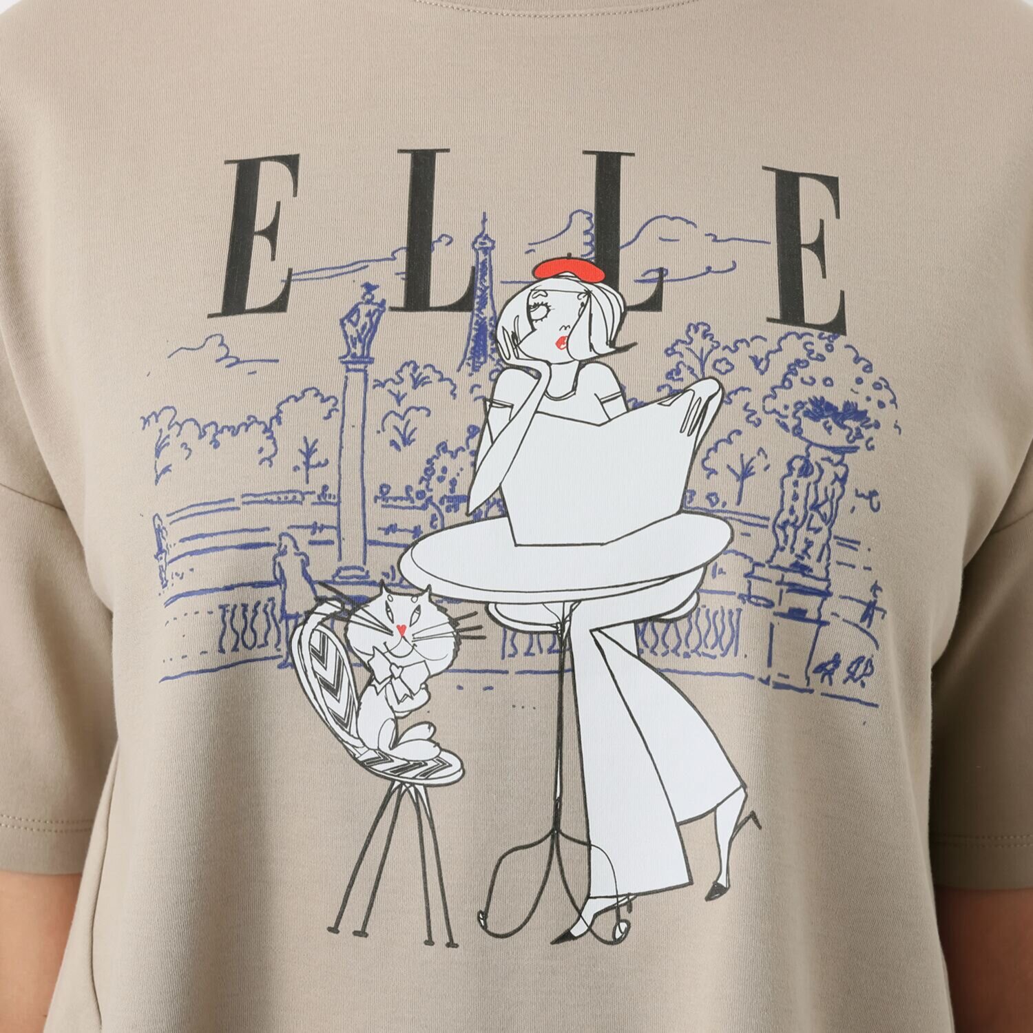 エル　ステュディオ ＥＬＬＥグラフィック フレアーデザイン カットソープルオーバー