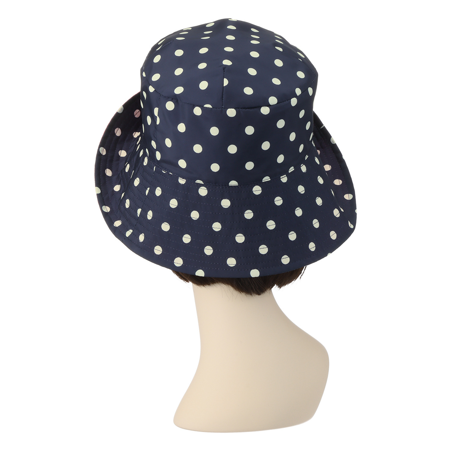 エムジェイアール　バイ マチコ　ジント　ロンドン オリジナルドットプリント 配色アクセントハット