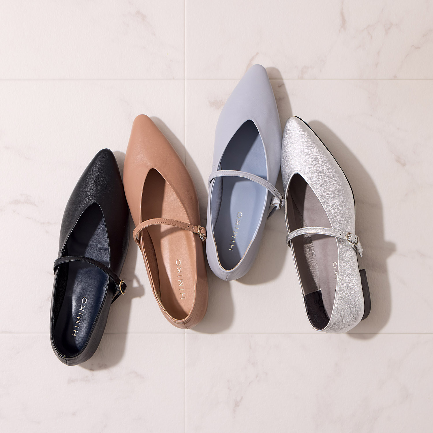 卑弥呼 本革 メリージェーン フラットパンプス