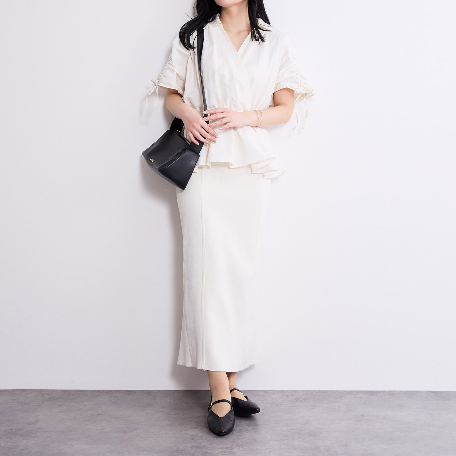 卑弥呼 本革 メリージェーン フラットパンプス