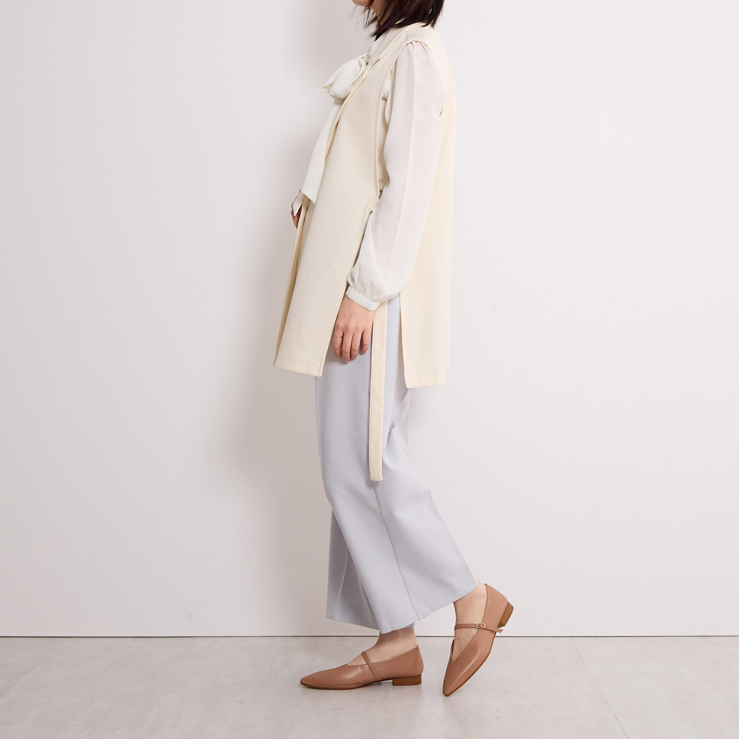 卑弥呼 本革 メリージェーン フラットパンプス