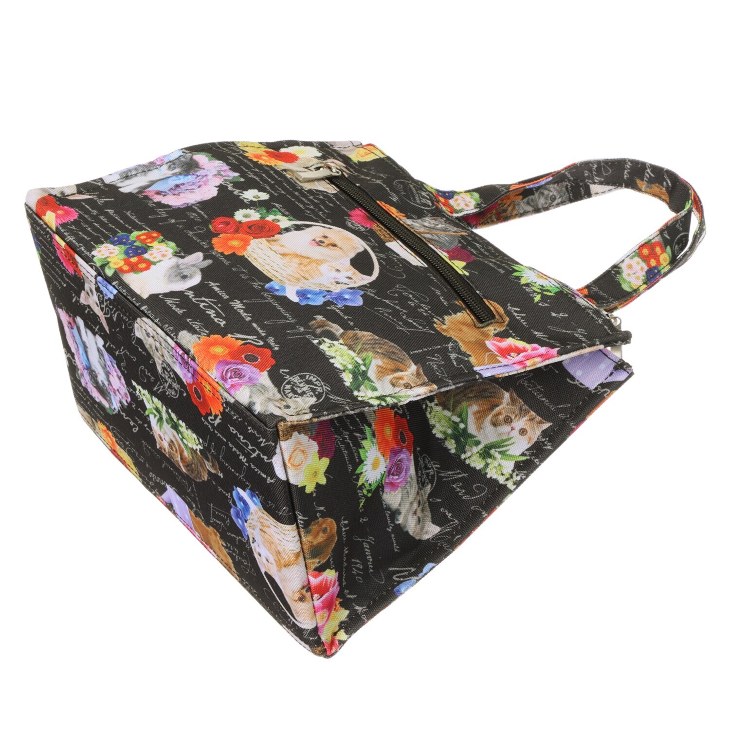 ラルジュ アニマルフラワー スクエアトートバッグ