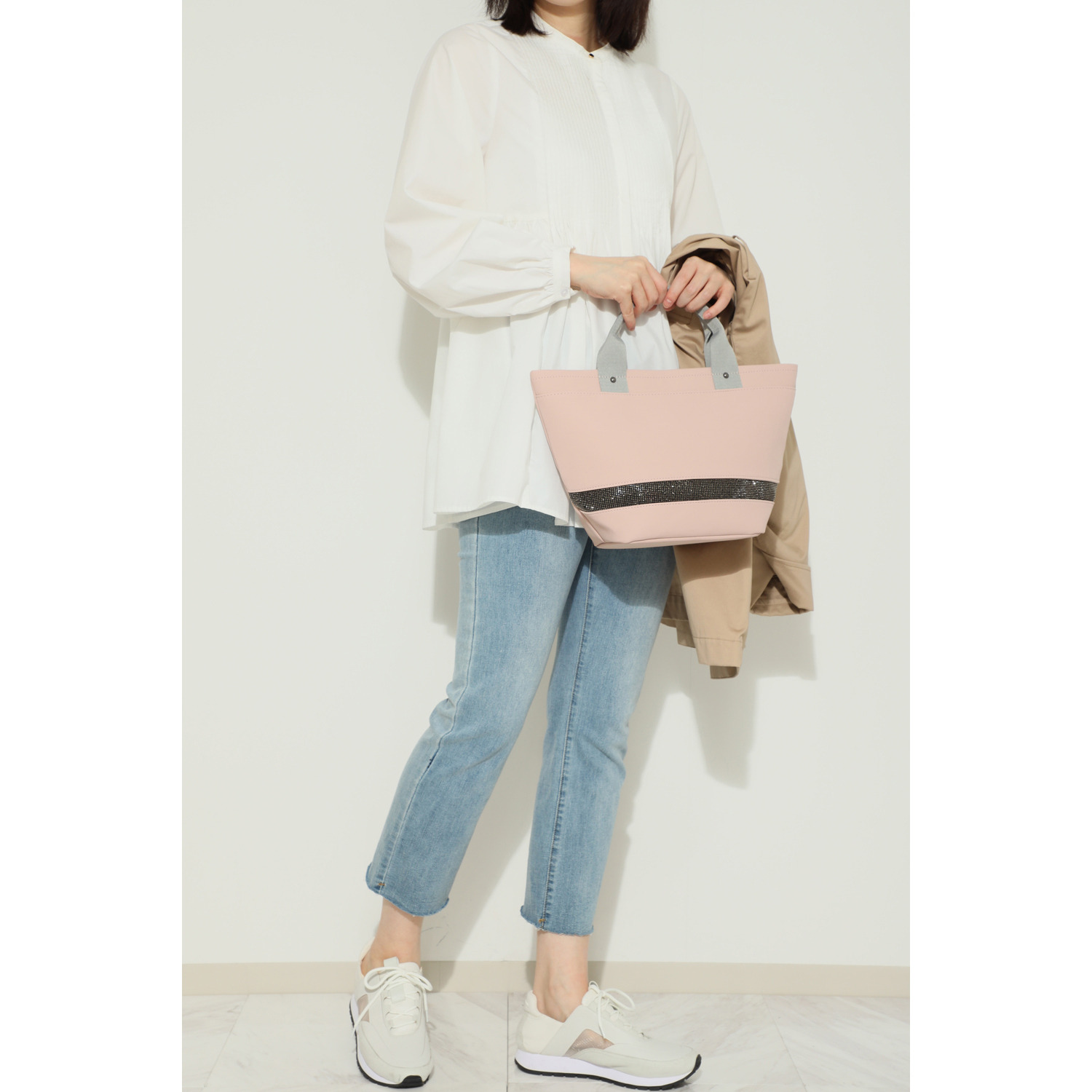 ラルジュ キラキララインアクセント トートバッグ