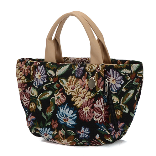 ラルジュ ゴブラン織 チャーム付トートバッグ