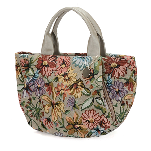 ラルジュ ゴブラン織 チャーム付トートバッグ