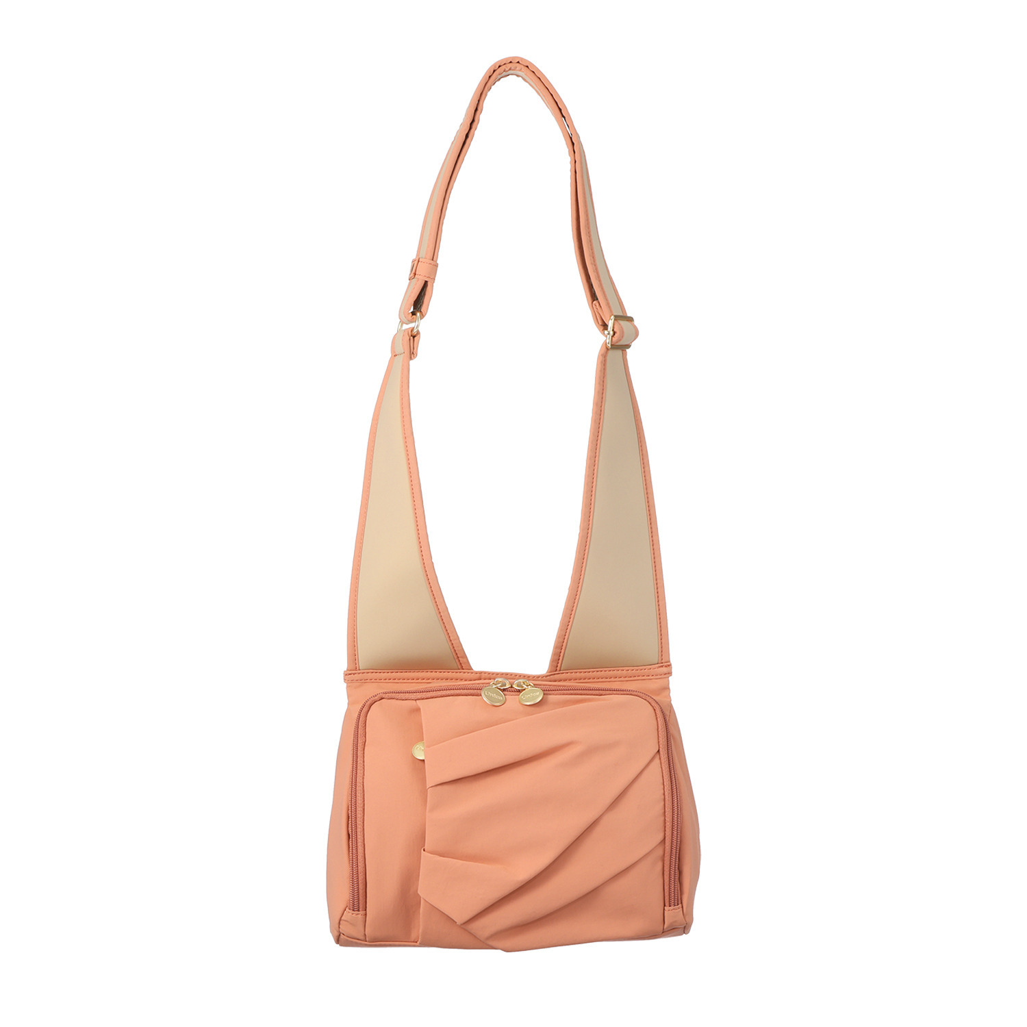 ウニカ 身体のラインに寄り添う 軽量 タックポケット ショルダーバッグ