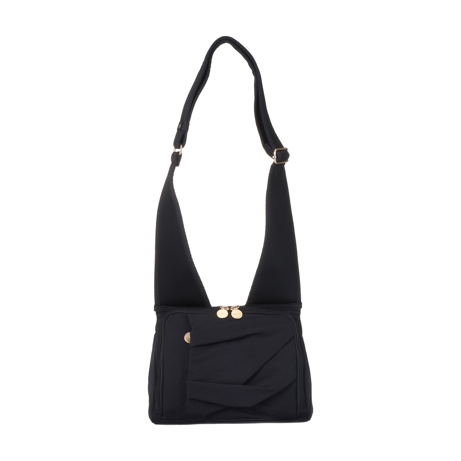 ウニカ 身体のラインに寄り添う 軽量 タックポケット ショルダーバッグ