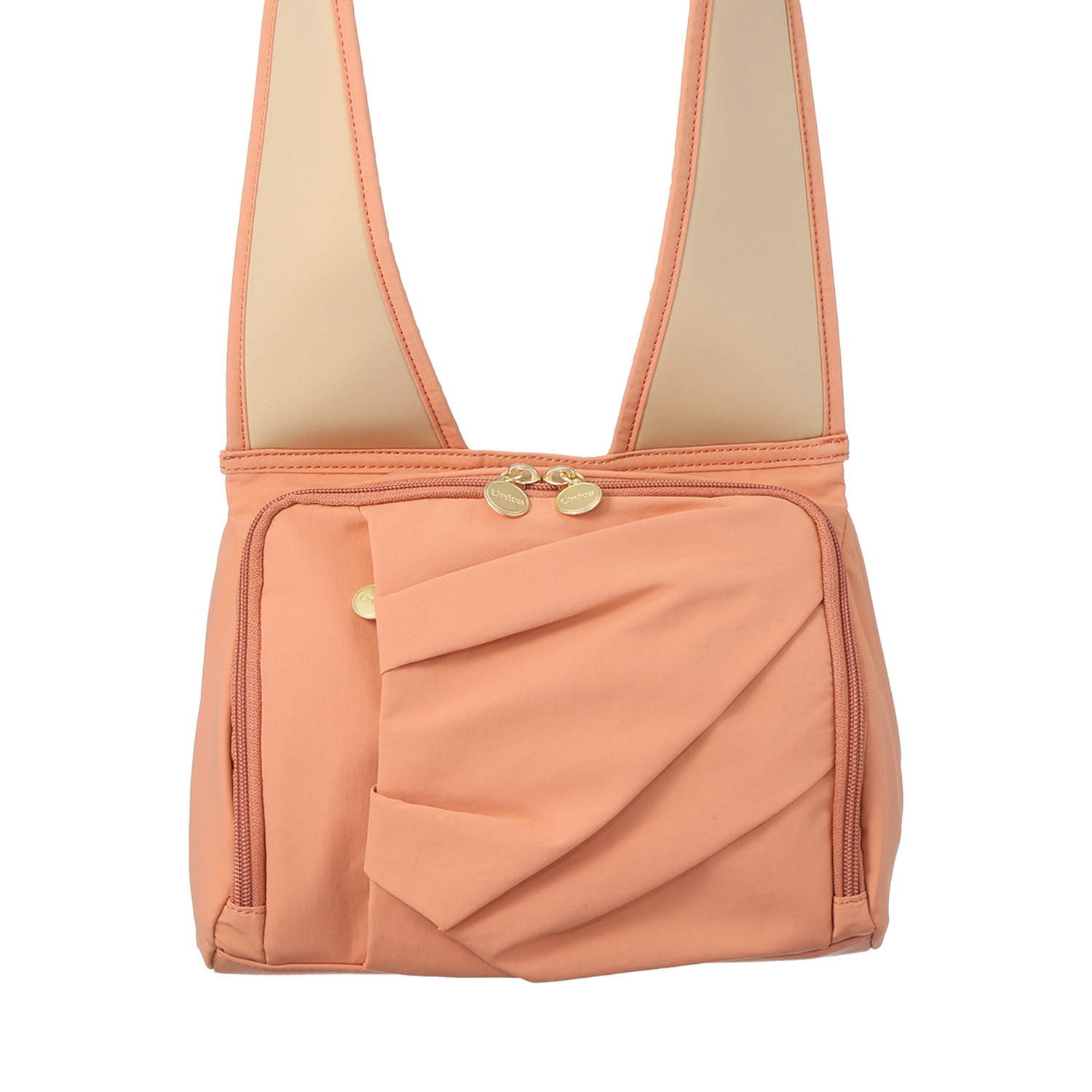 ウニカ 身体のラインに寄り添う 軽量 タックポケット ショルダーバッグ