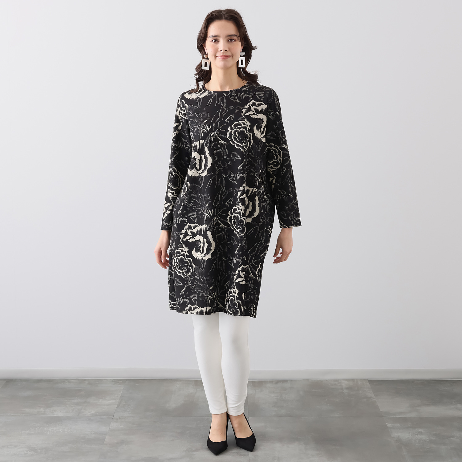 ダジュール フラワープリント ワンピース