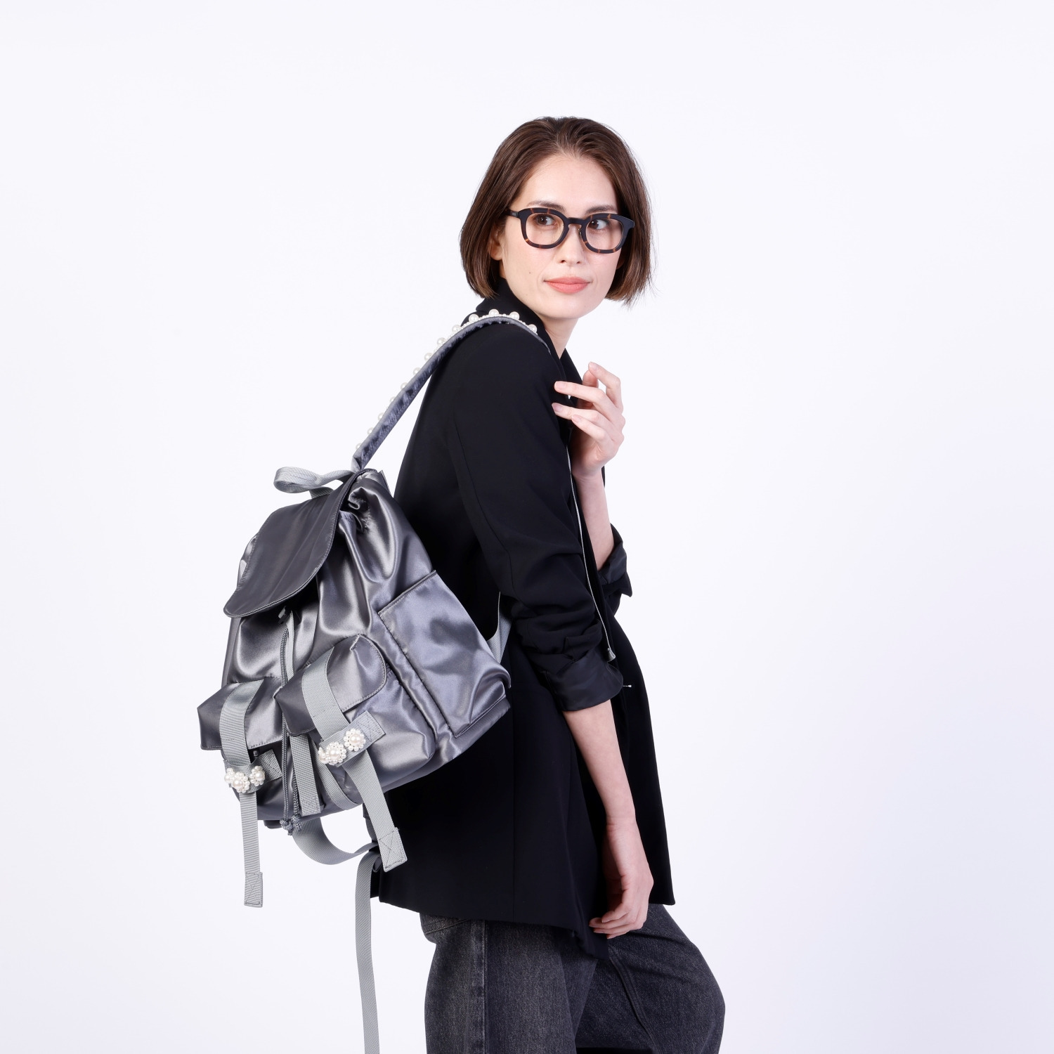 ダンスウィズビジュー はっ水　軽量 パールビジュウ デコレーションリュック