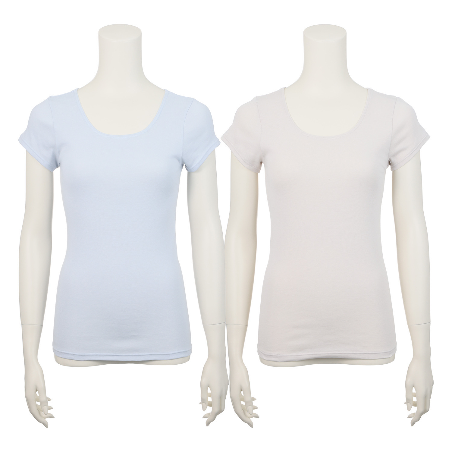 肌ごころ×生活の木 抗菌防臭・弱酸性加工 綿１００％ フレンチスリーブインナー ２枚セット