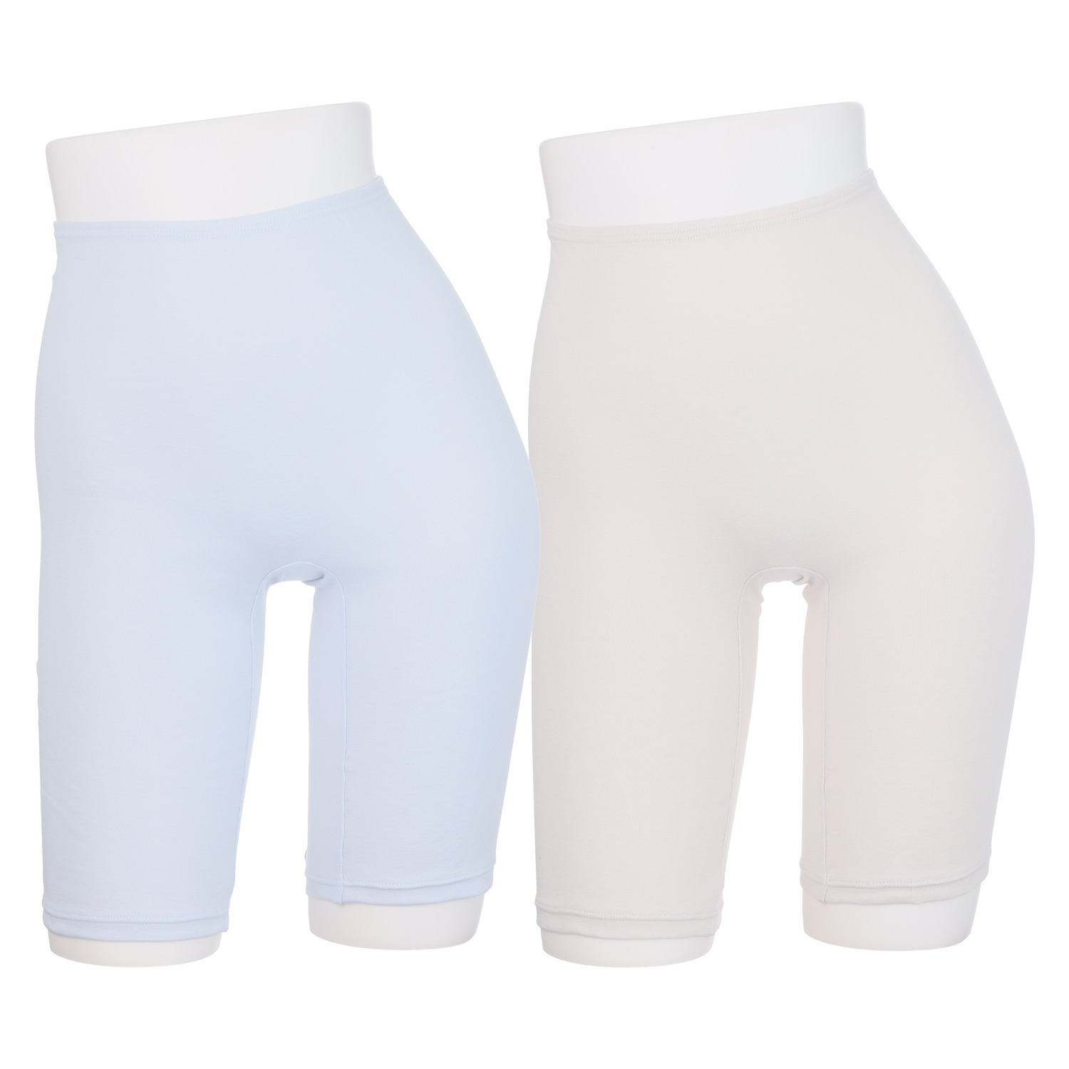 肌ごころ×生活の木 抗菌防臭・弱酸性加工 綿１００％ 五分丈ボトム２枚セット