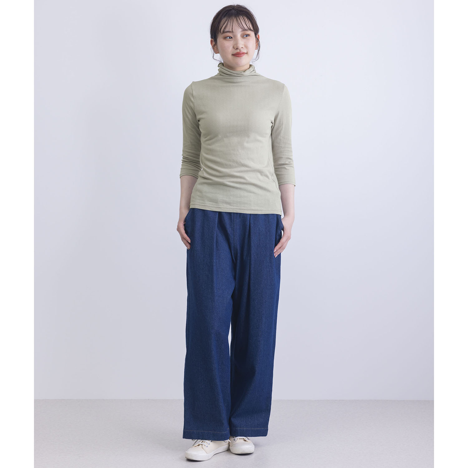 かわいい雑貨屋さん グロリア ＵＶカット ボトルネック 七分袖インナー