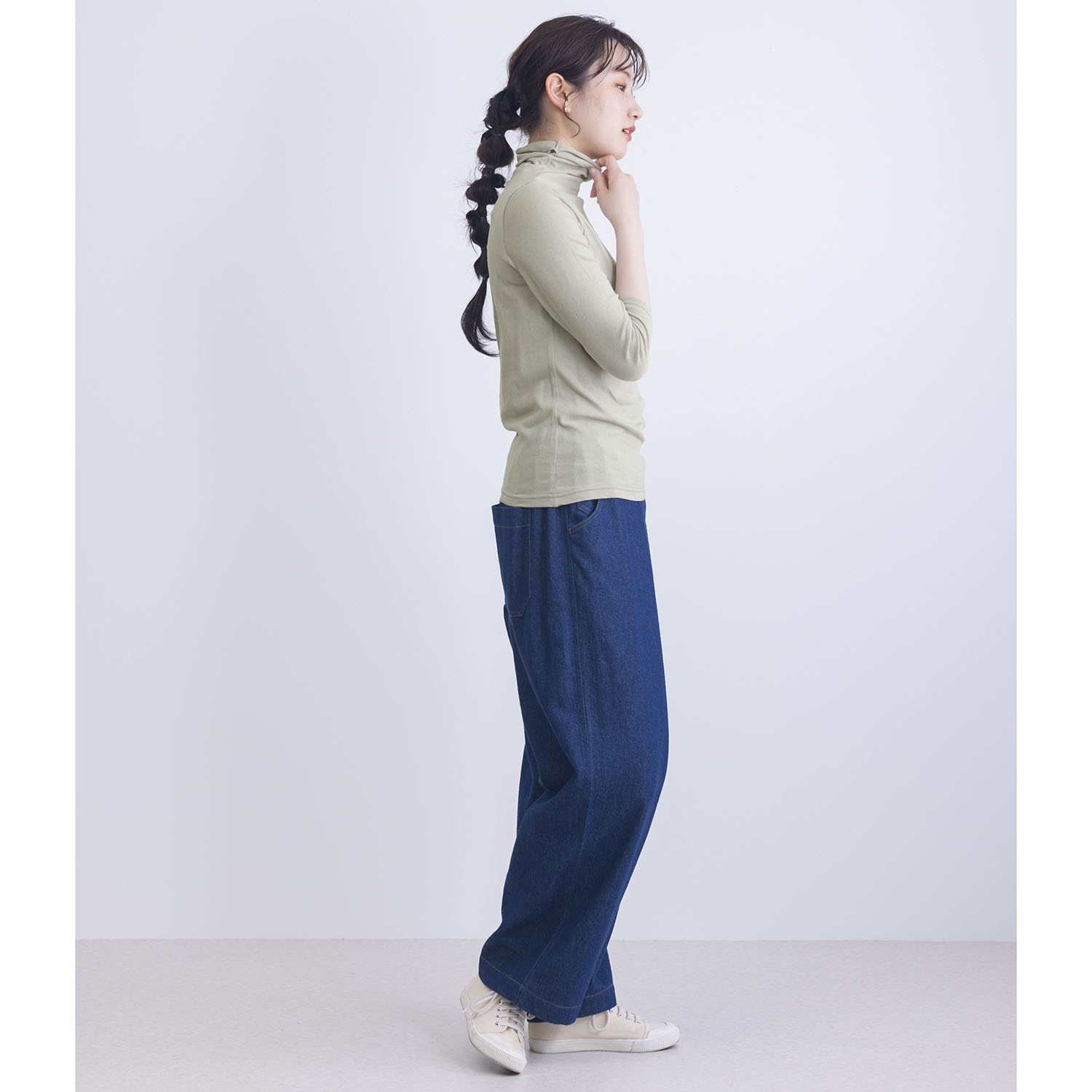 かわいい雑貨屋さん グロリア ＵＶカット ボトルネック 七分袖インナー