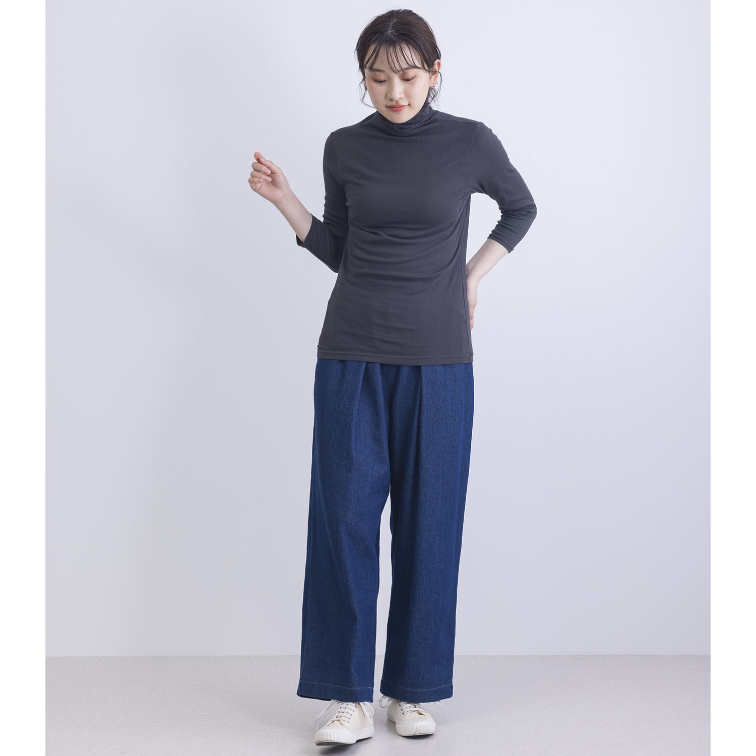 かわいい雑貨屋さん グロリア ＵＶカット ボトルネック 七分袖インナー