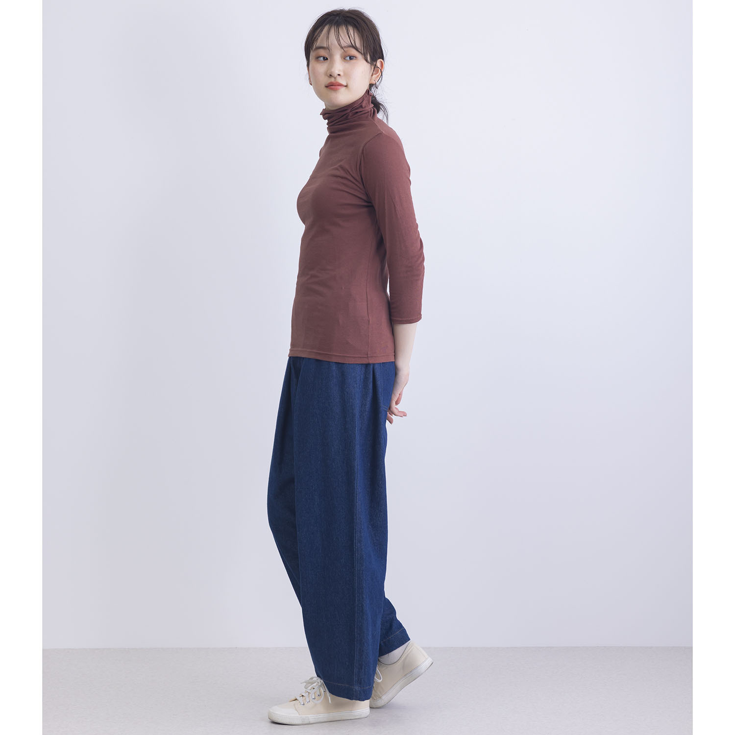 かわいい雑貨屋さん グロリア ＵＶカット ボトルネック 七分袖インナー