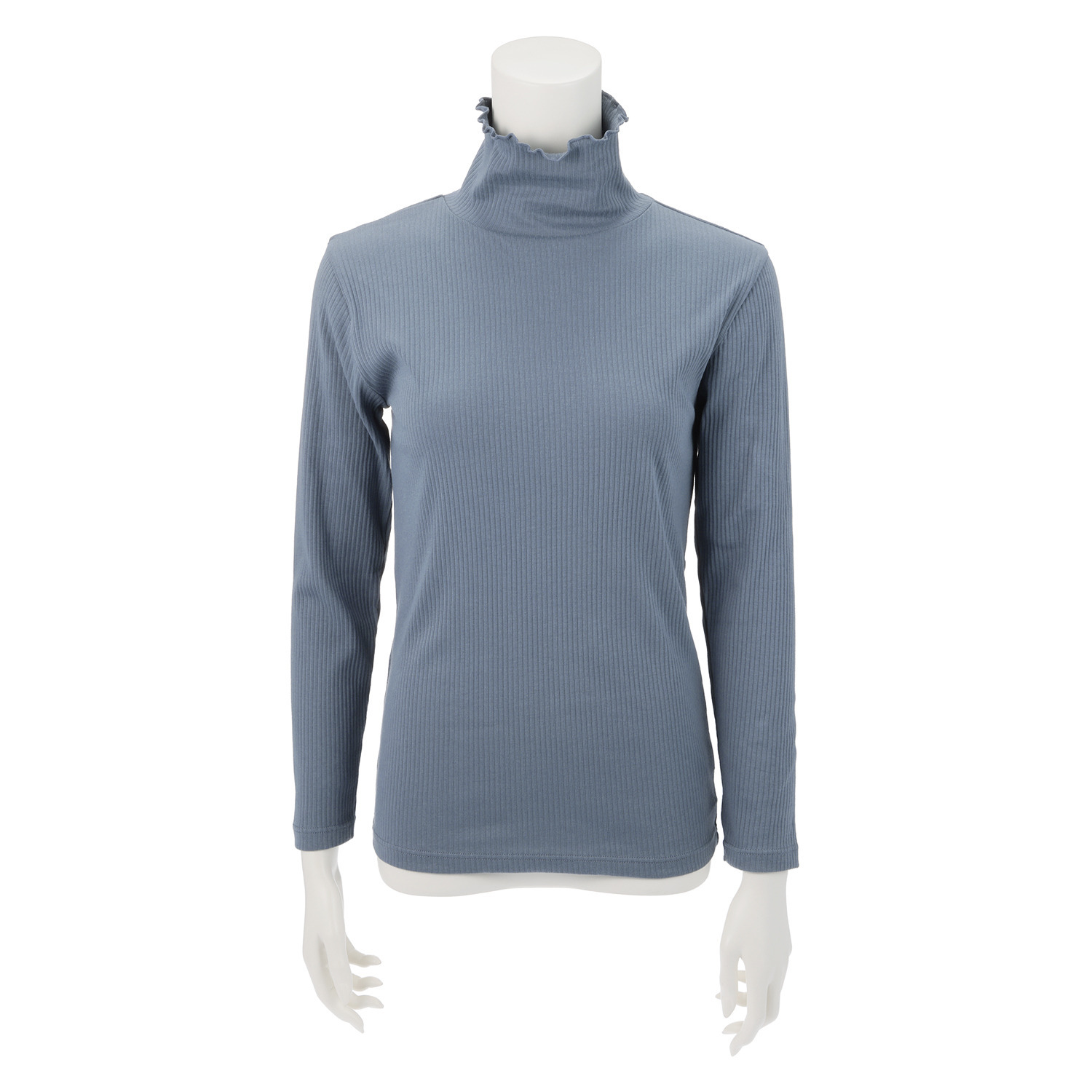 ジュエル オーガニックコットン混 ストレッチリブ編 タートルネック 長袖インナー３枚セット