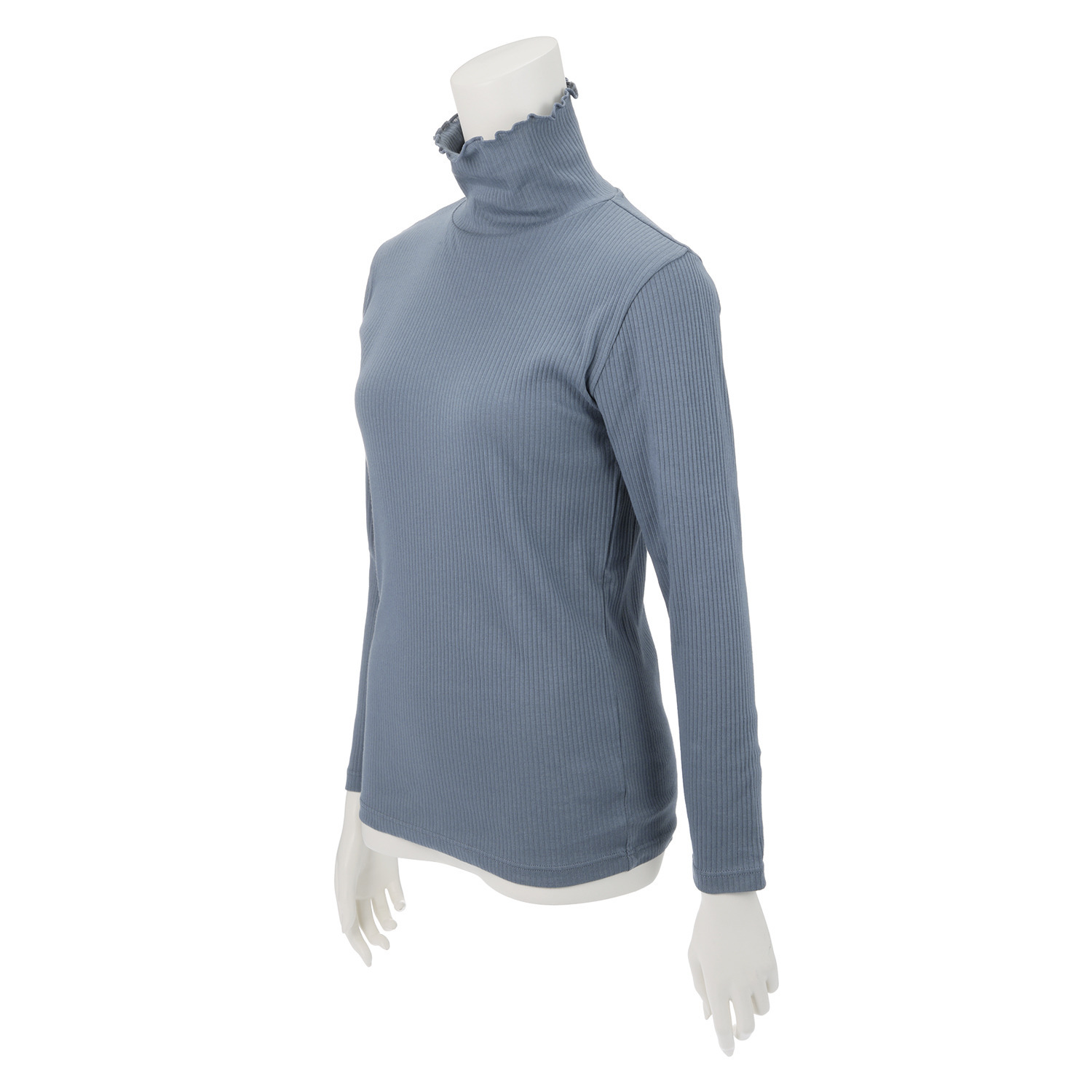 ジュエル オーガニックコットン混 ストレッチリブ編 タートルネック 長袖インナー３枚セット