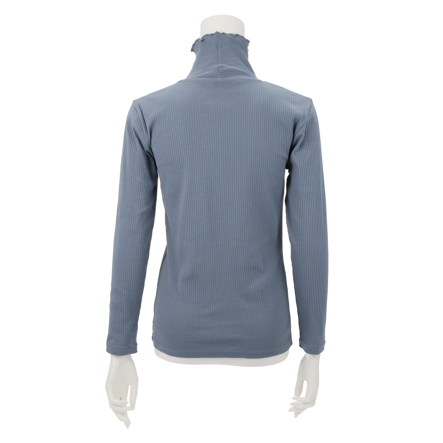 ジュエル オーガニックコットン混 ストレッチリブ編 タートルネック 長袖インナー３枚セット