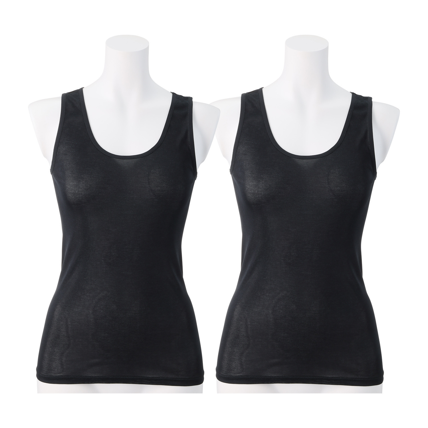 肌ごころ 日本製 接触冷感 ひんやりタンク 同色２枚セット