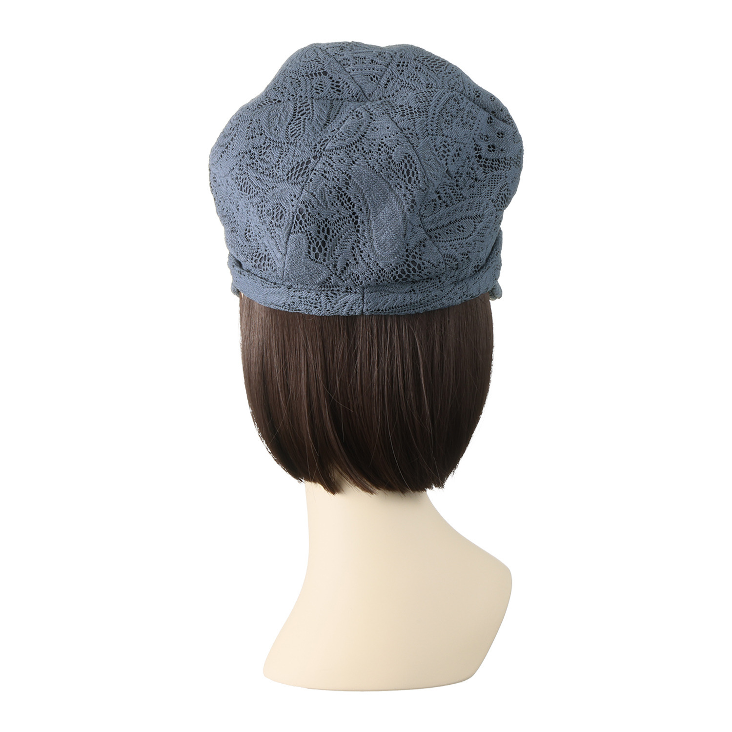 タイムクロス 日本製 日差しをガードしてくれる 華やかレースの 洗えるキャスケット