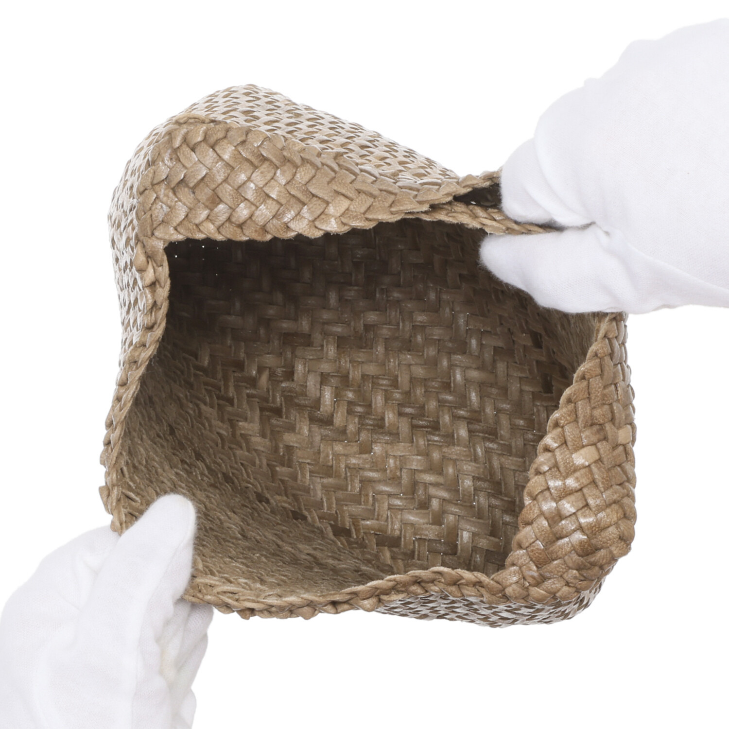 ムジカヴィータ 山羊革 手編みメッシュ ワンハンドルバッグ ＜ハンカチ付＞